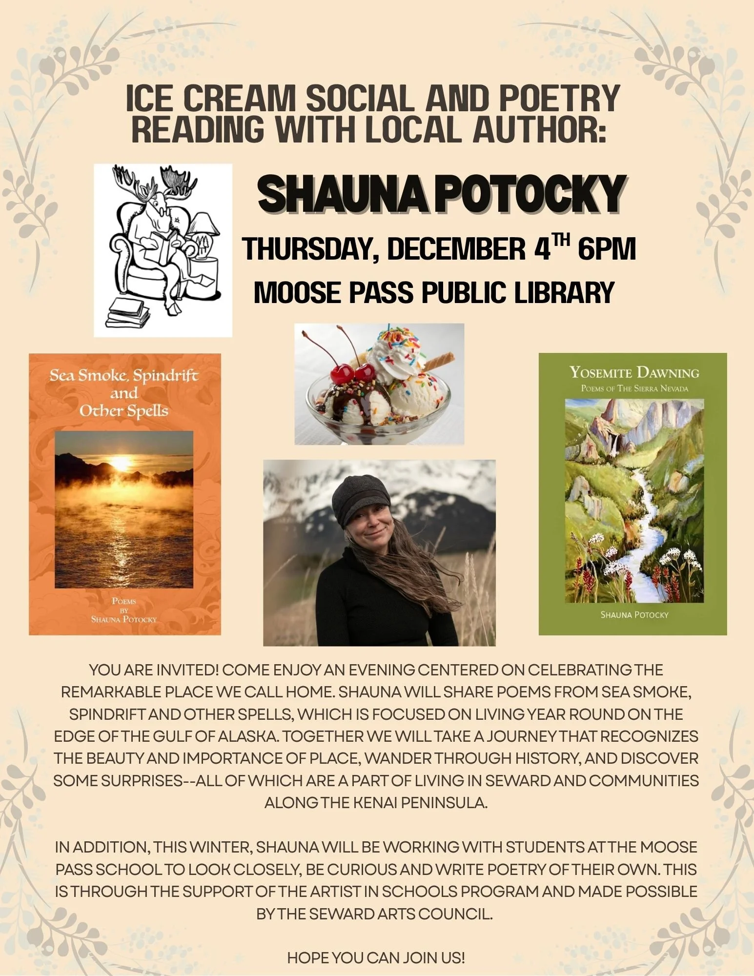 Ice Cream Social & Poetry Reading with Shauna Potocky