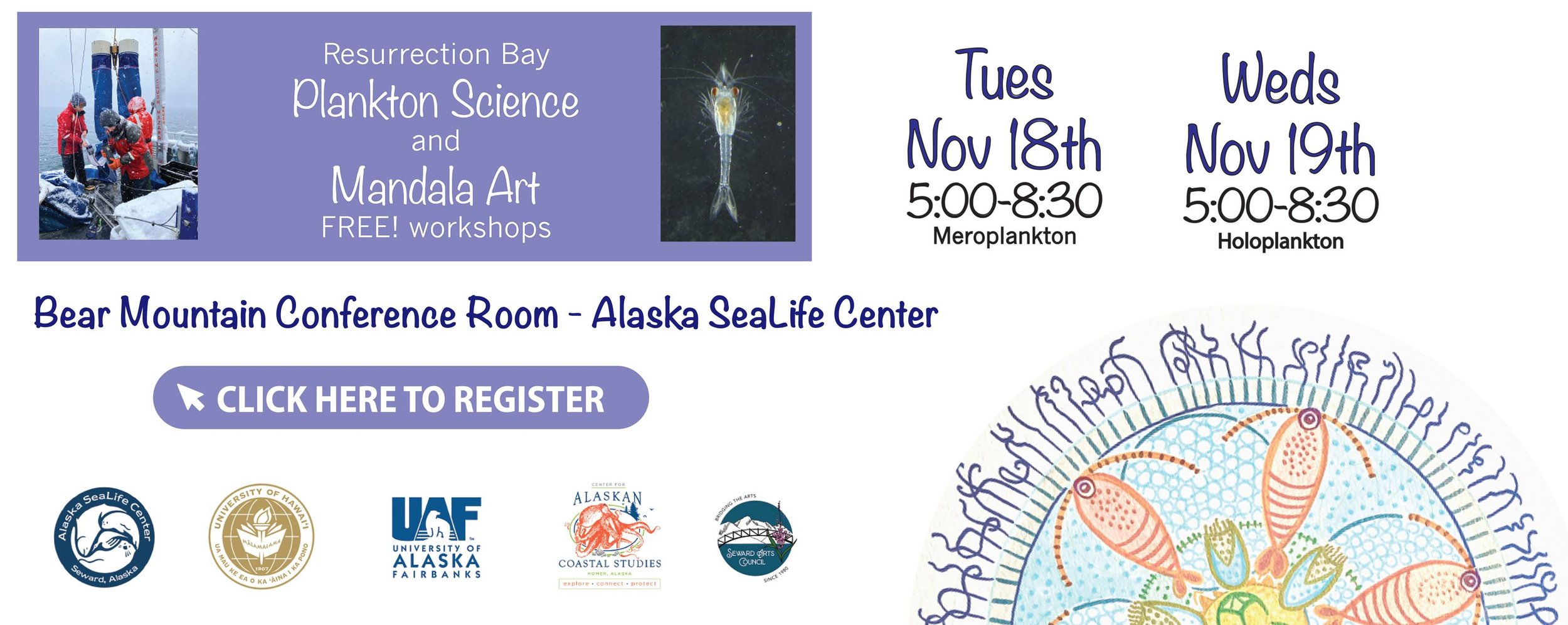 Partner Event: Plankton Science and Mandala Art Workshop