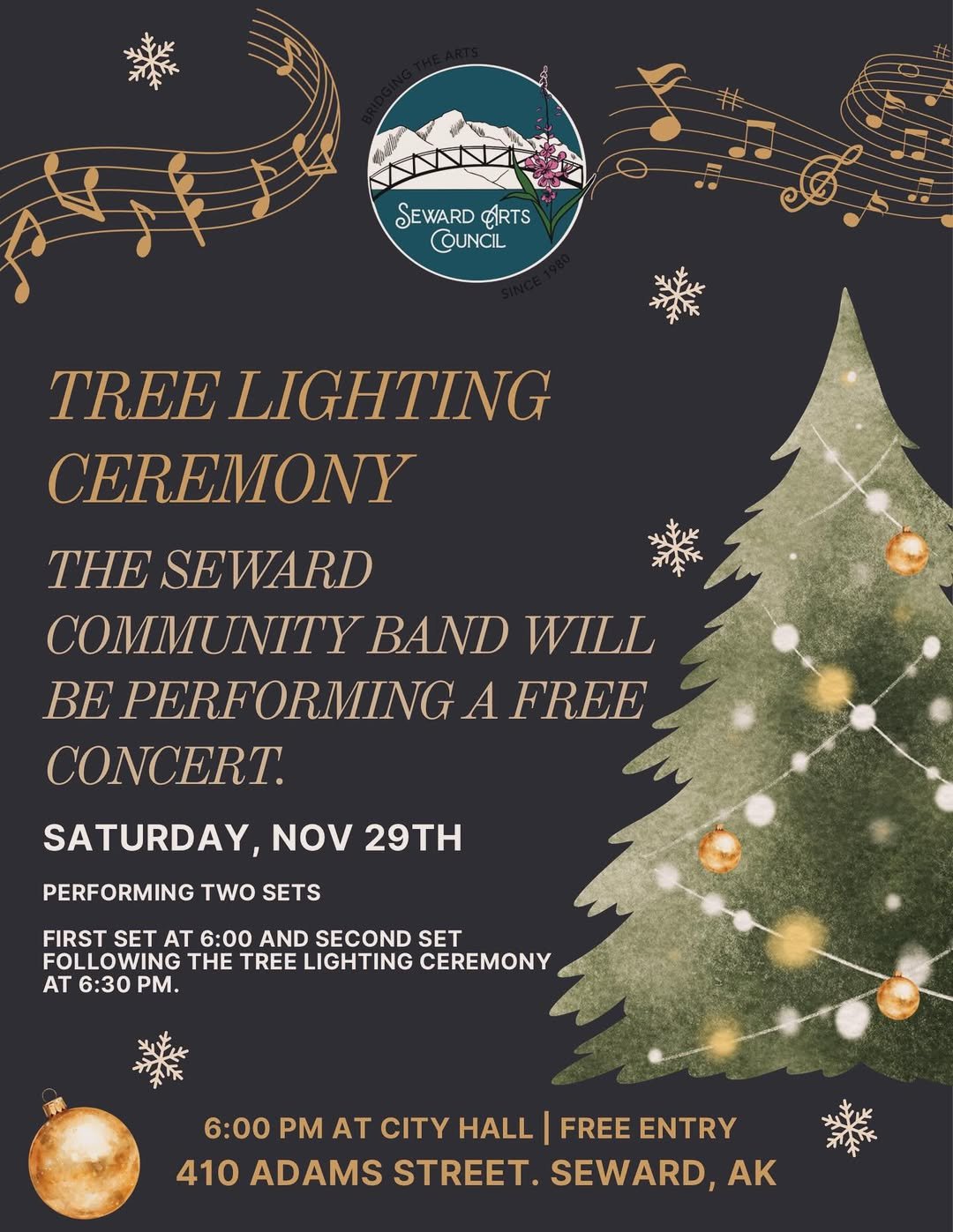 City Tree Lighting and Community Band Performance