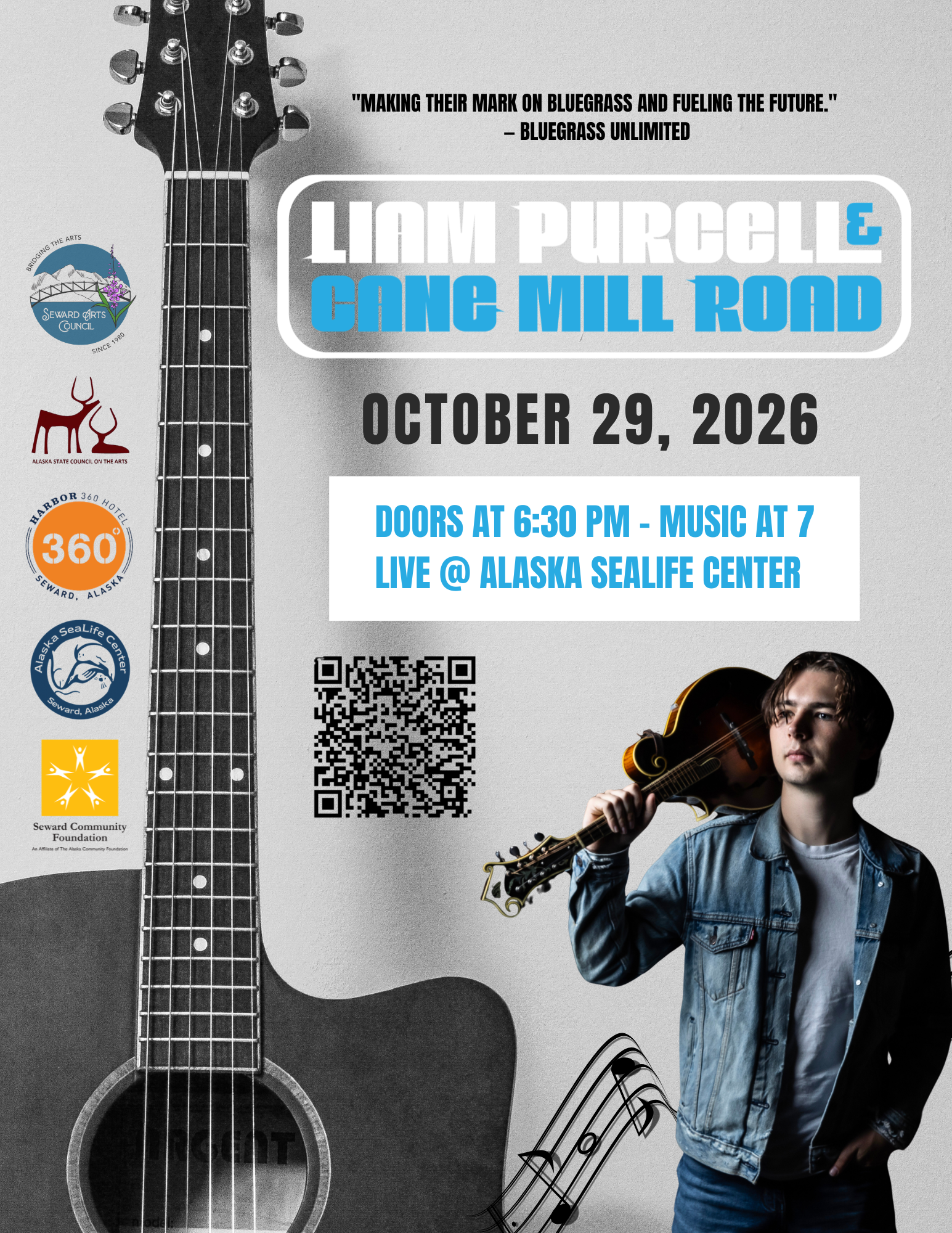 Liam Purcell and Cane Mill Road LIVE at the Alaska Sealife Center 