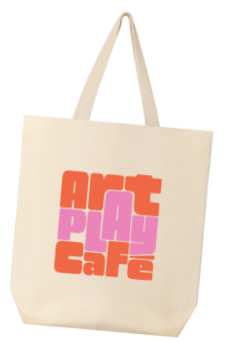 Art Play Café branded totebag available in-store.
