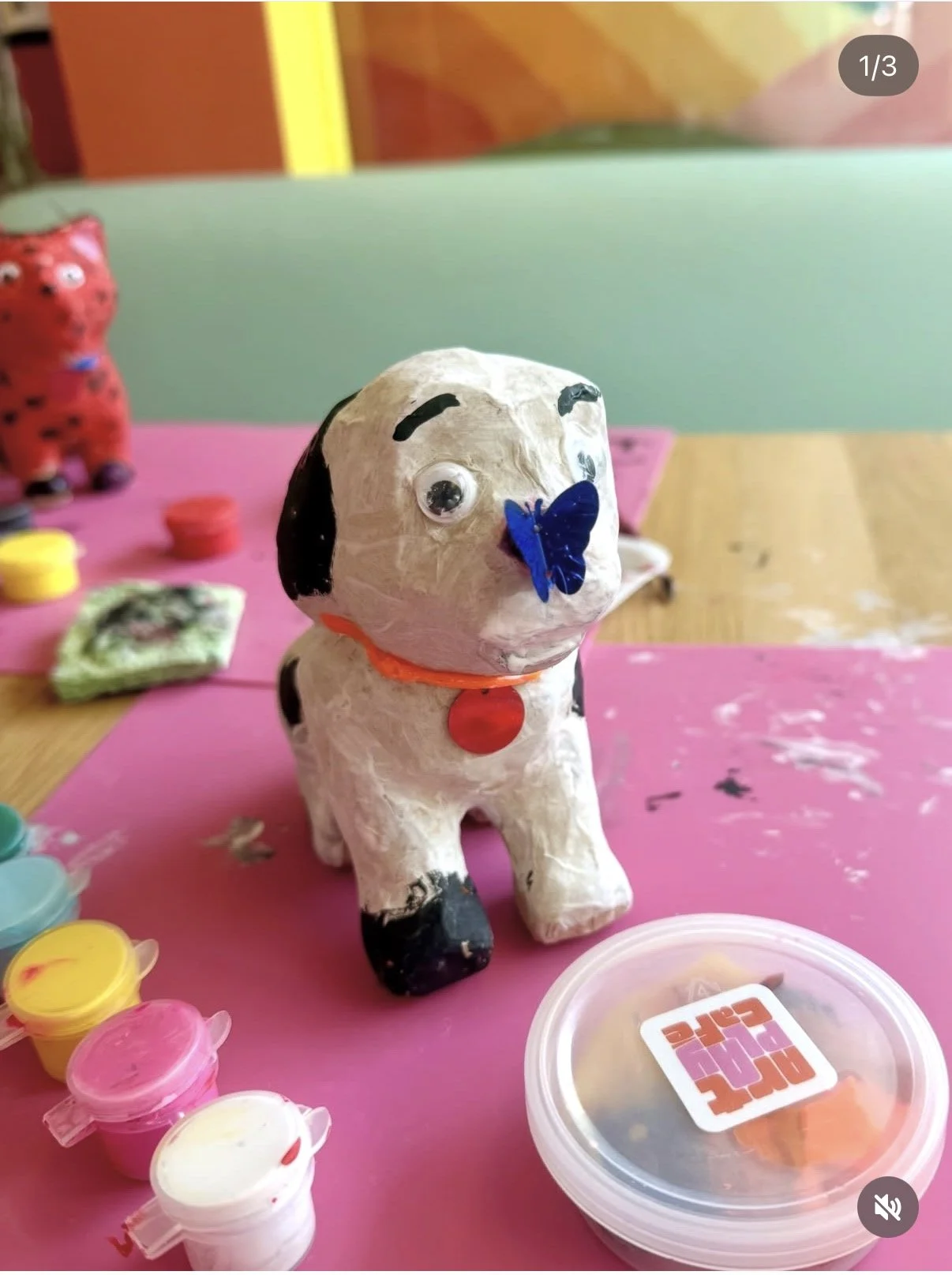 Create Your Own art kit station in the Art Play Café art shop