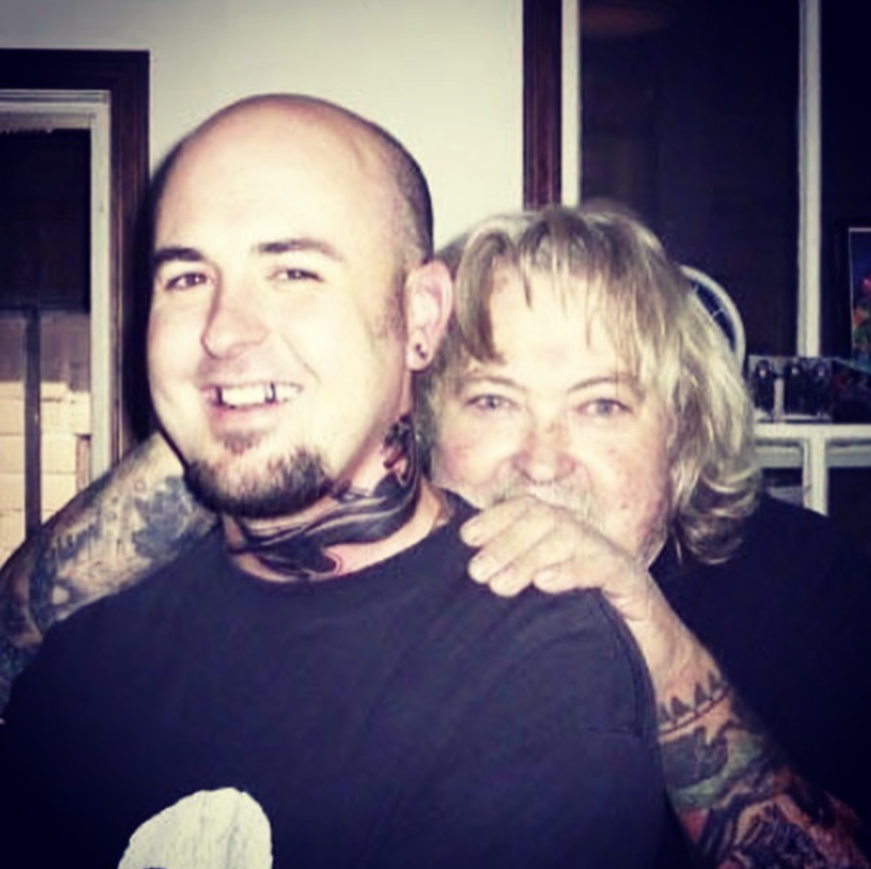 Keith Underwood and Mike "Rollo" Malone at Taylor Street Tattoo