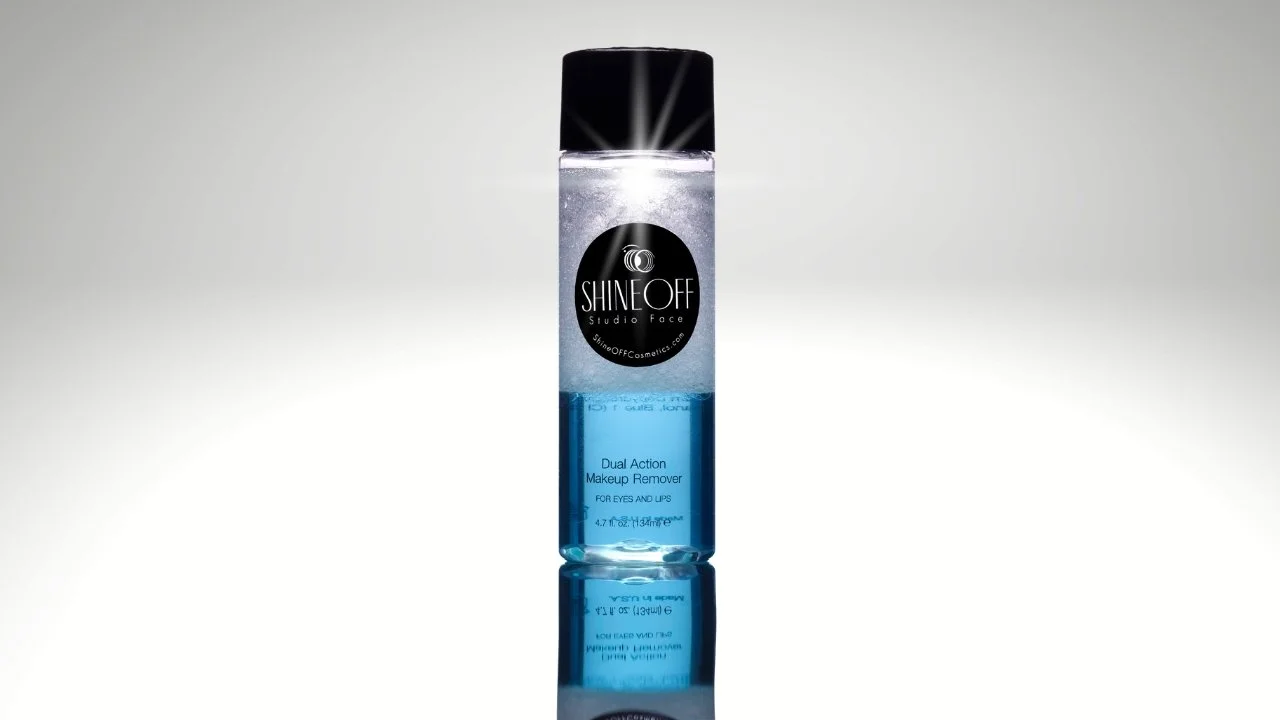 Branded makeup products against white background.