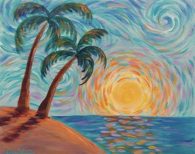 Monday 2nd February - "Impressionist Beach Painting on Canvas"