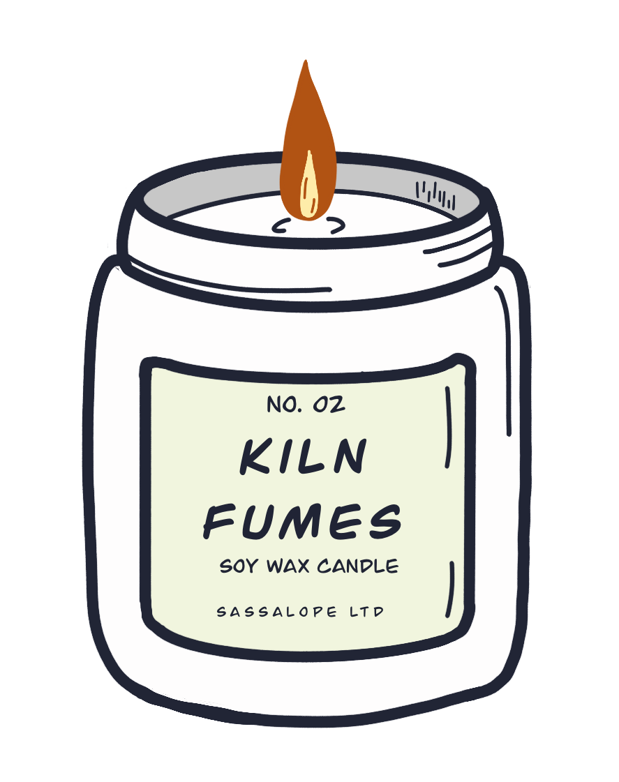 Kiln Fumes Candle Sticker