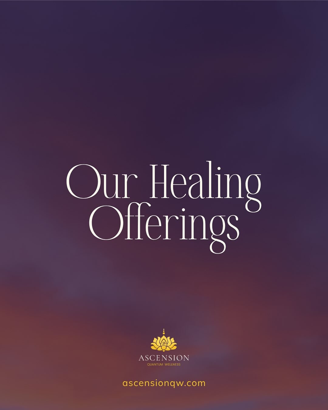 Your choice to take the path of healing is the most sacred &ldquo;call to action&rdquo;. 

Ascension Quantum Wellness and our healing modalities are designed to see all parts of you so that you can remember exactly who you are and start the path to h