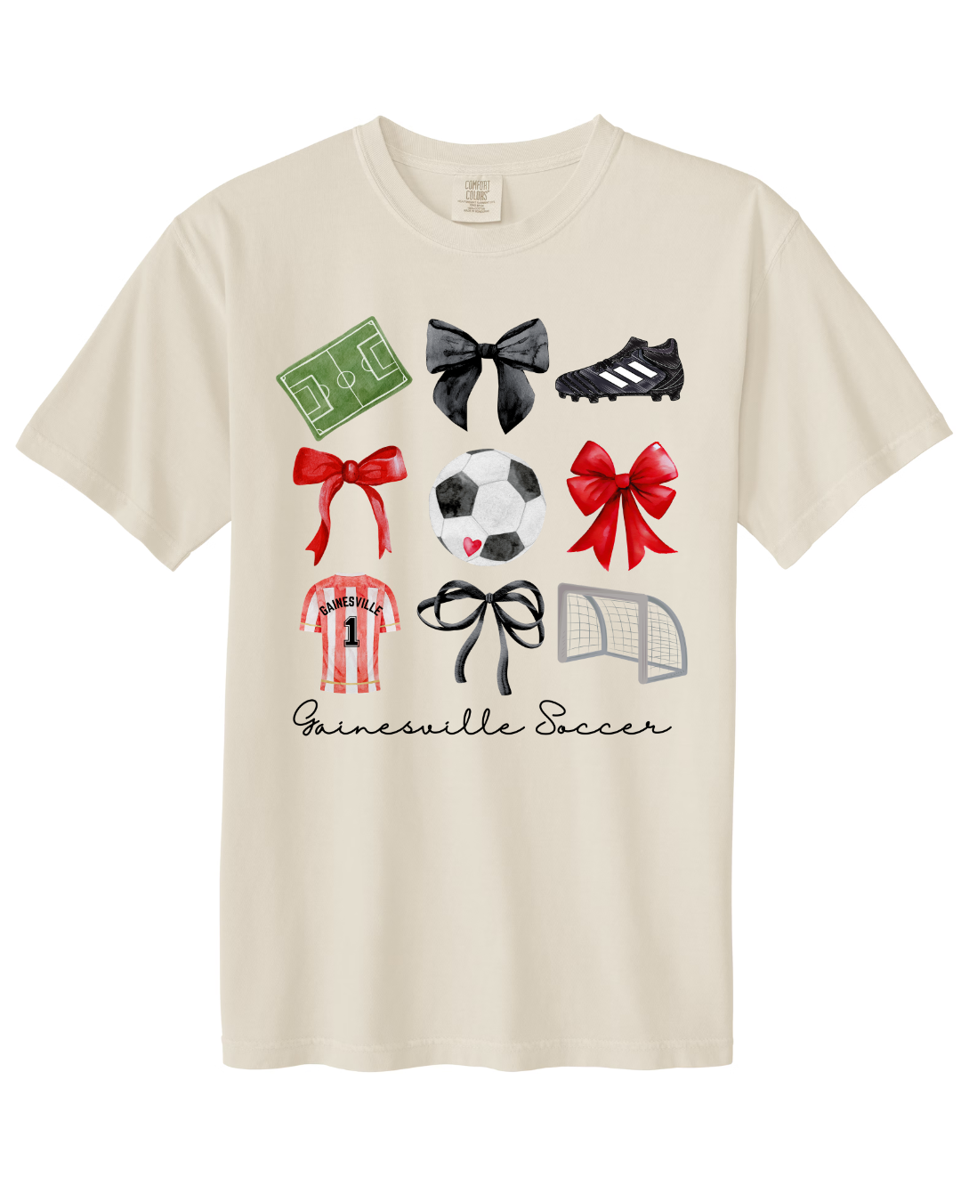 Gainesville Soccer Coquette Comfort Colors Tee