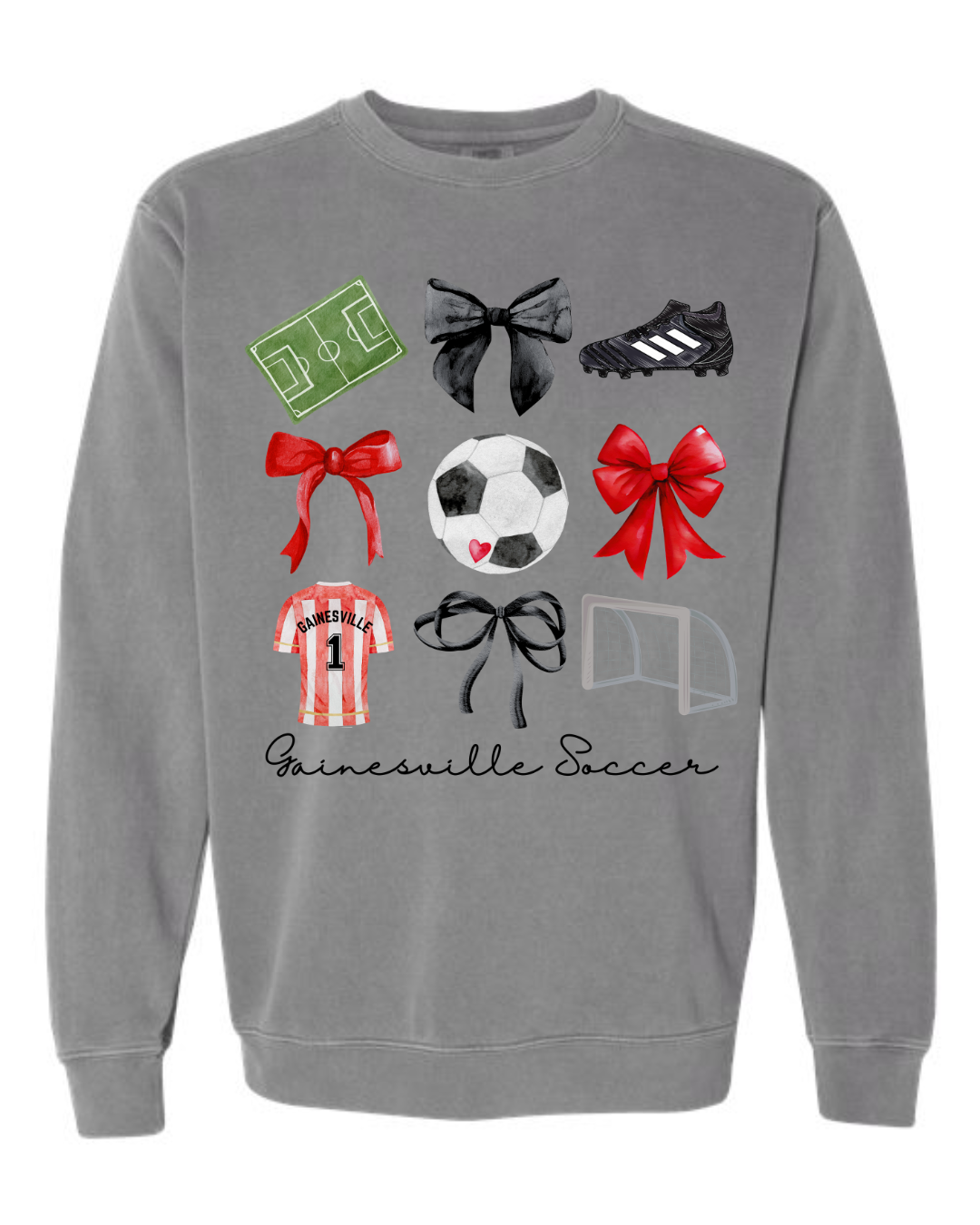 Gainesville Soccer Coquette Comfort Colors Sweatshirt