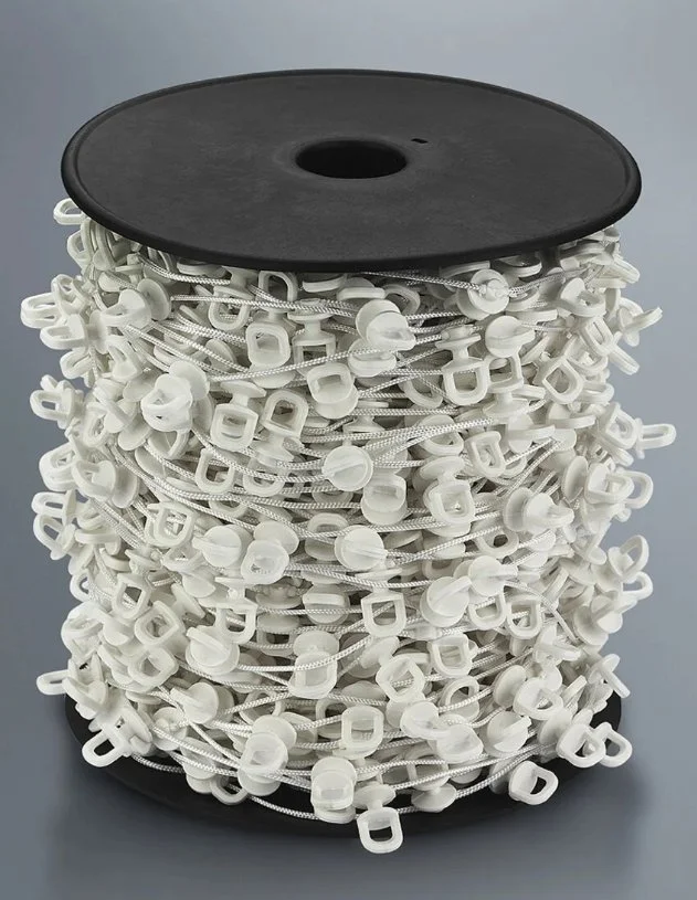 Runde S-Falten Gardinenband – 6 cm Abstand | 50 Meter