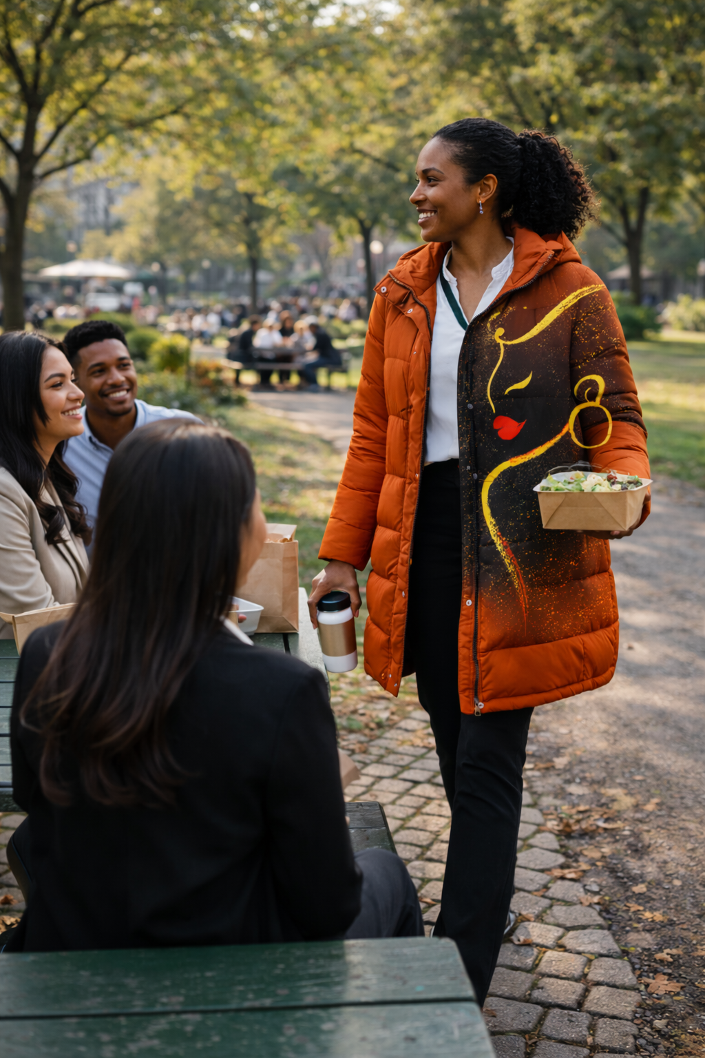 Lady Red puffer jacket.png
