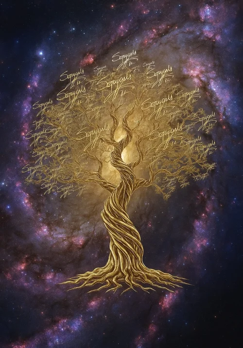 Sequyoah Under Galaxy