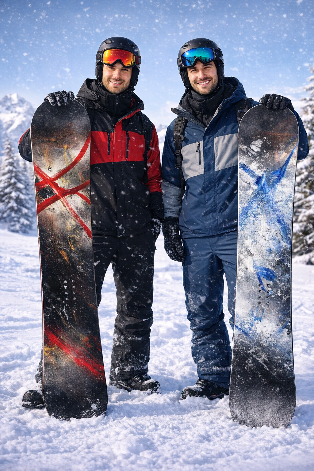 Expressionist Blue and Stylized Momentum snow board.png