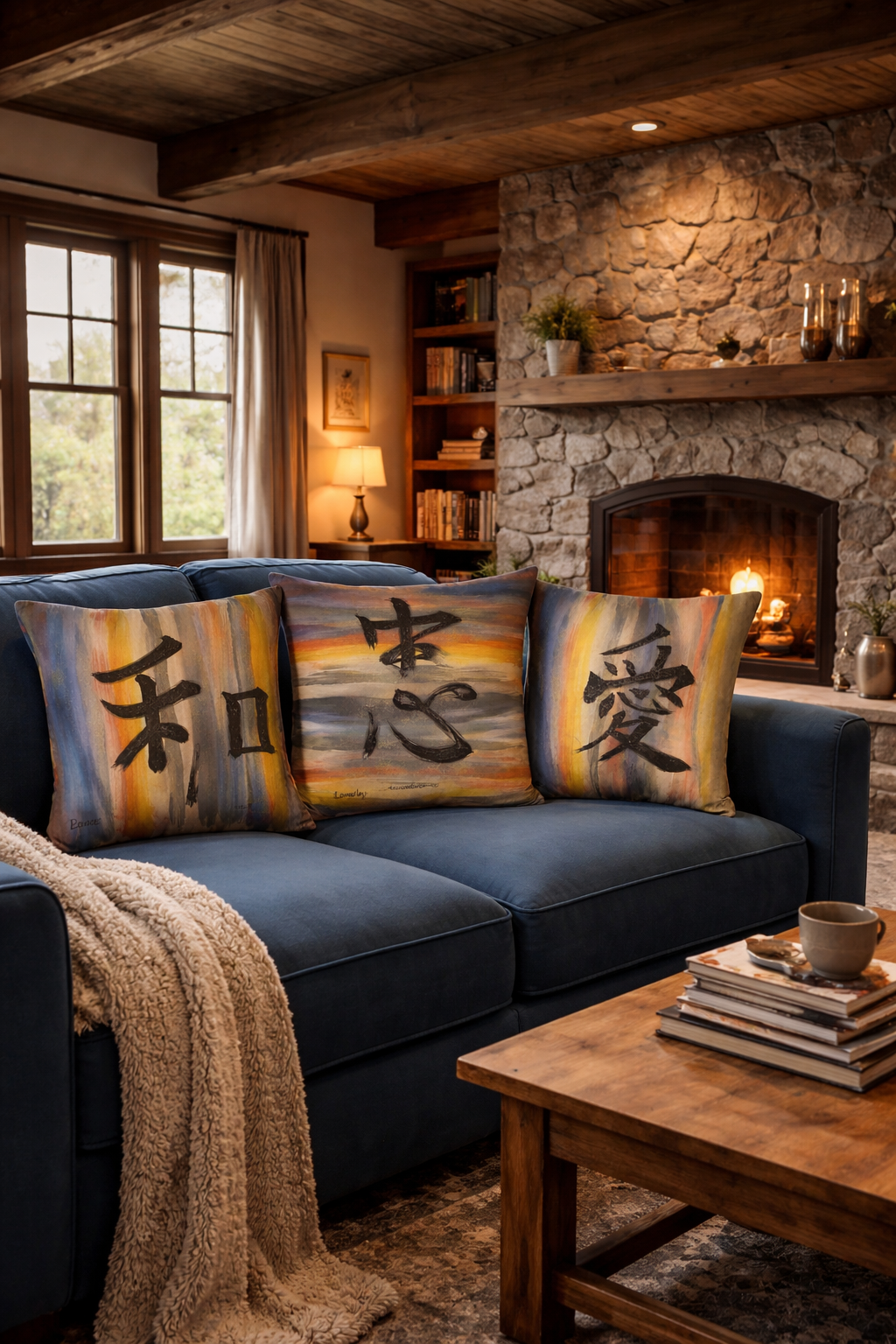 Kanji collection pillows.png