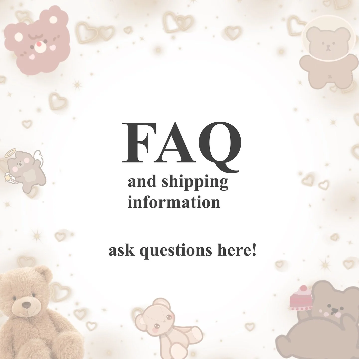 feel free to comment more questions that i can answer.
here&rsquo;s more FAQ:

&ldquo;when do you post?&rdquo;: usually weekends, i try to put a countdown for everyone but i spontaneously make and post items tbh (adhd moment)

&ldquo;how long will my
