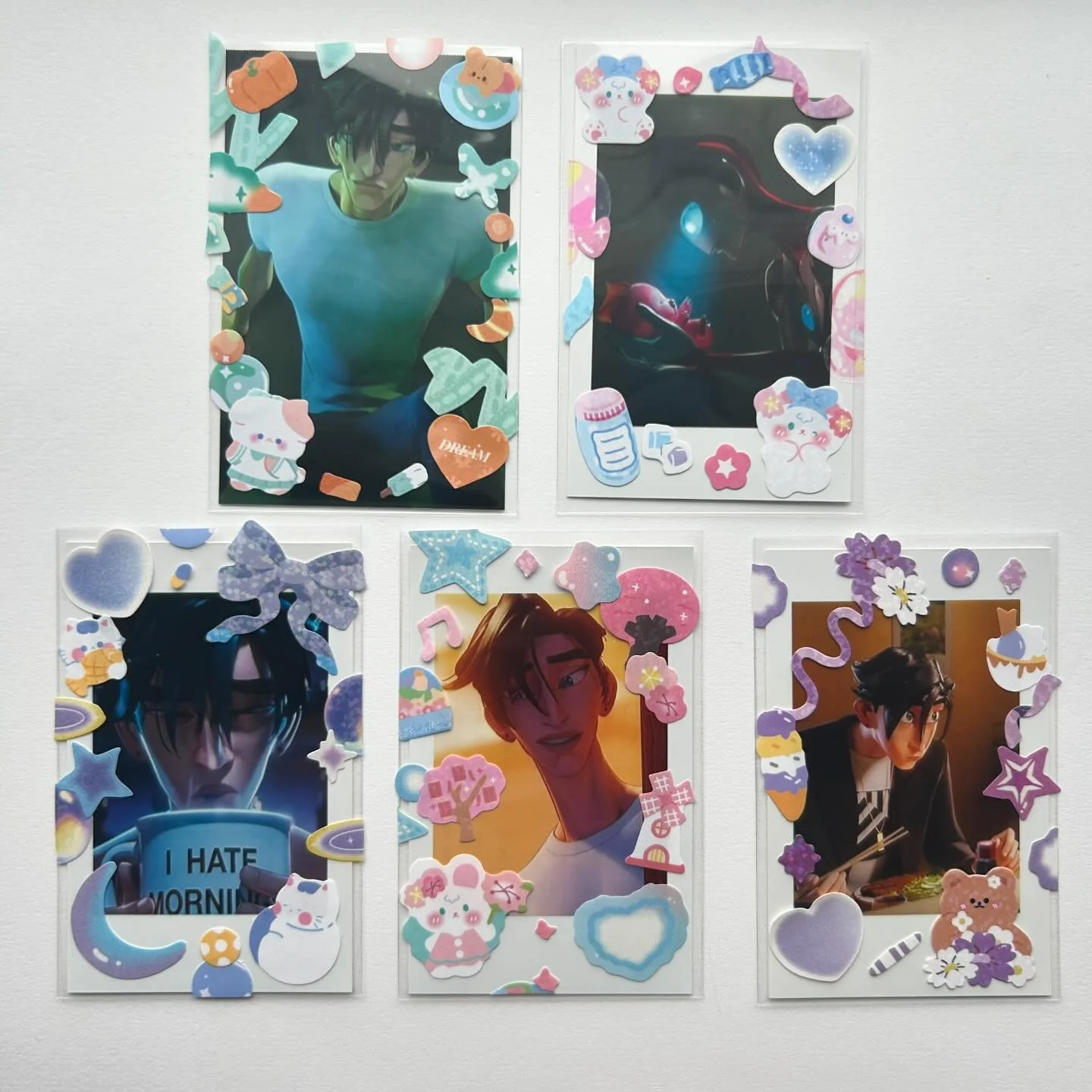 Sorry for the delay!!

*･゜ﾟ･*:.｡..｡.: ✩:.｡. .｡.:*･゜ﾟ･*
$6 ea, or 2 for $10
AVAILABILE - ♡ .  TAKEN - X

1st slide
x | ♡
♡ | x | x

slide 2
♡ | ♡
 x