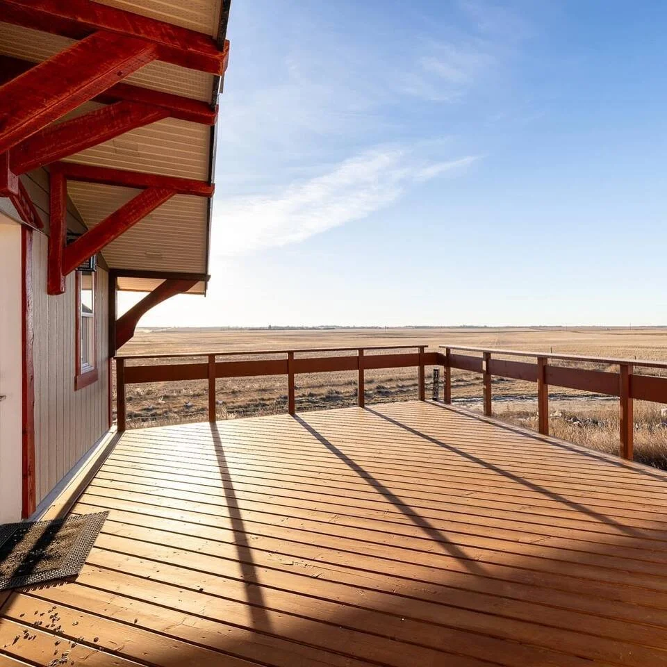 Back deck view from Saskatchewan's best hunting lodge