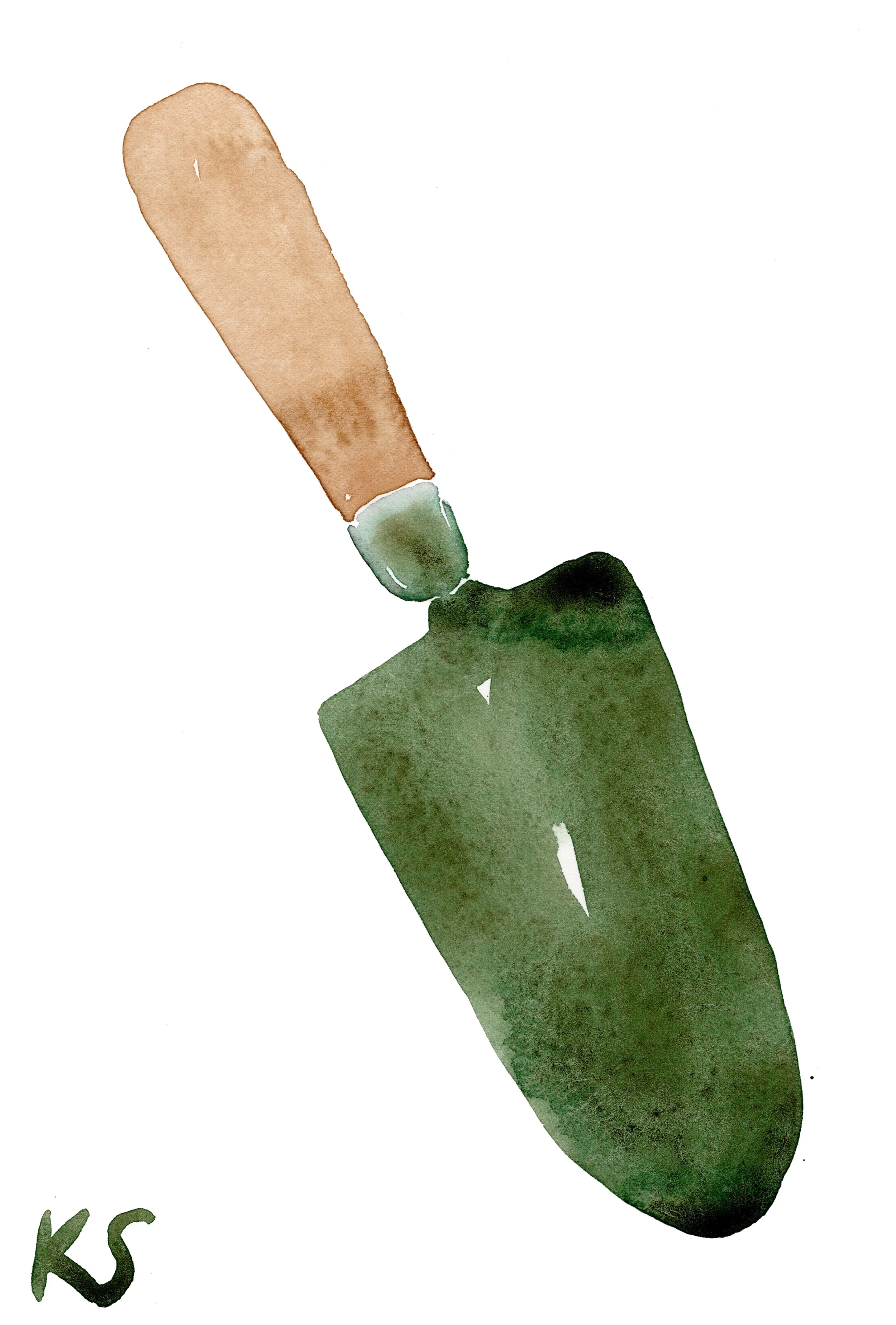 GARDEN TROWEL GREEN | 7" X 10"