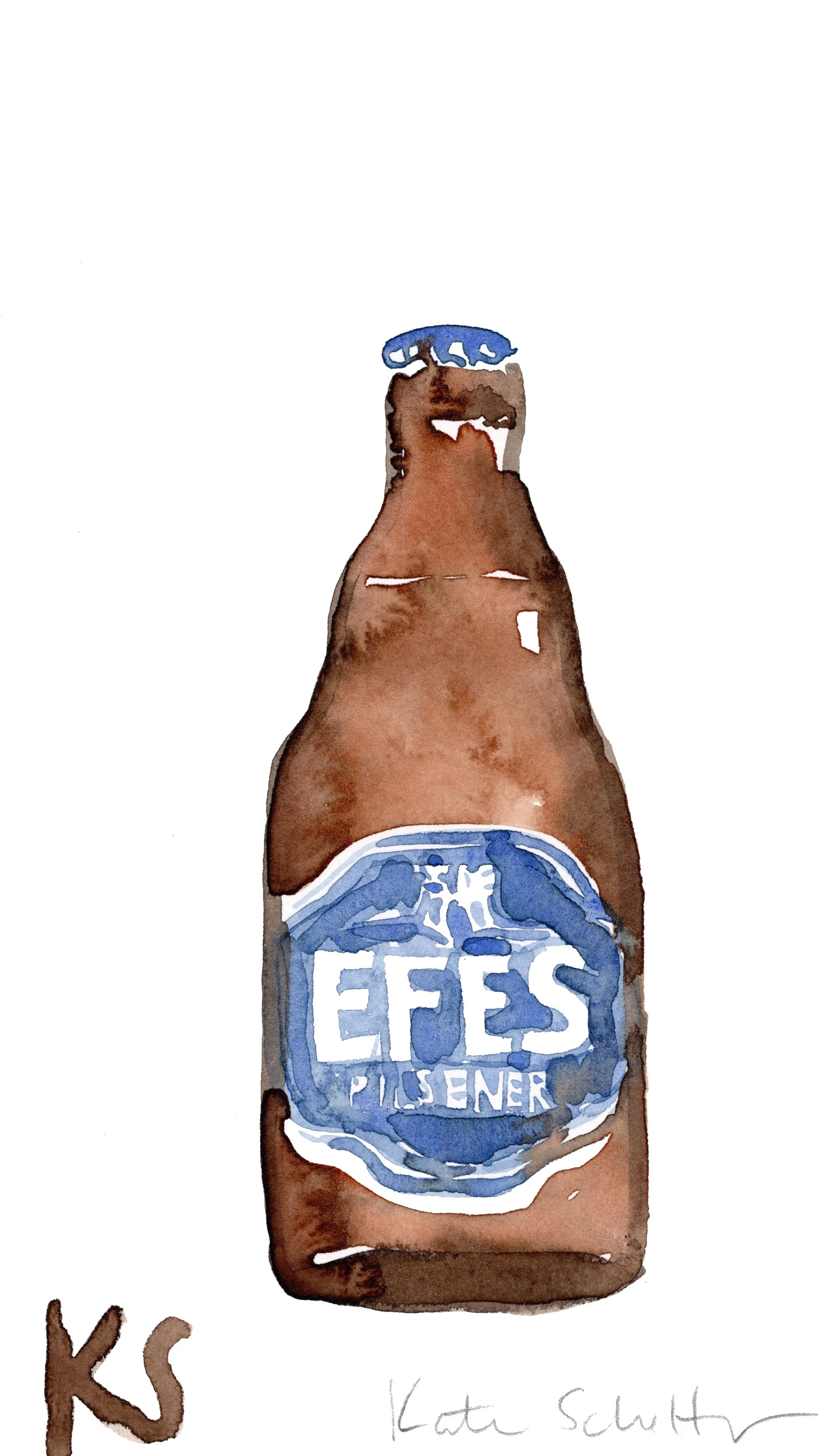EFFES BEER BOTTLE AMBER | 5" x 8.75"