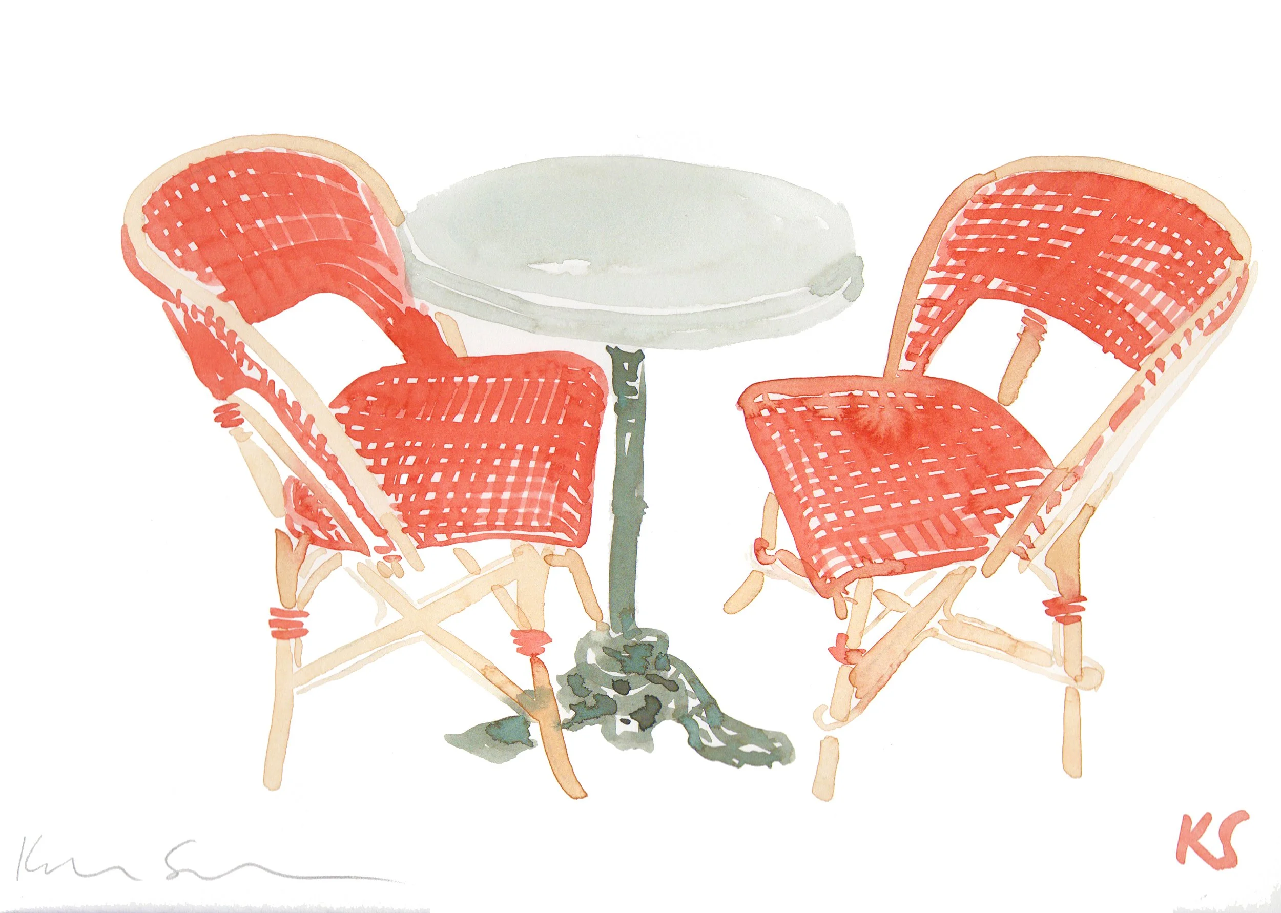 Two Paris Café Chairs Red 10"X8.5”_ 300dpi.jpeg