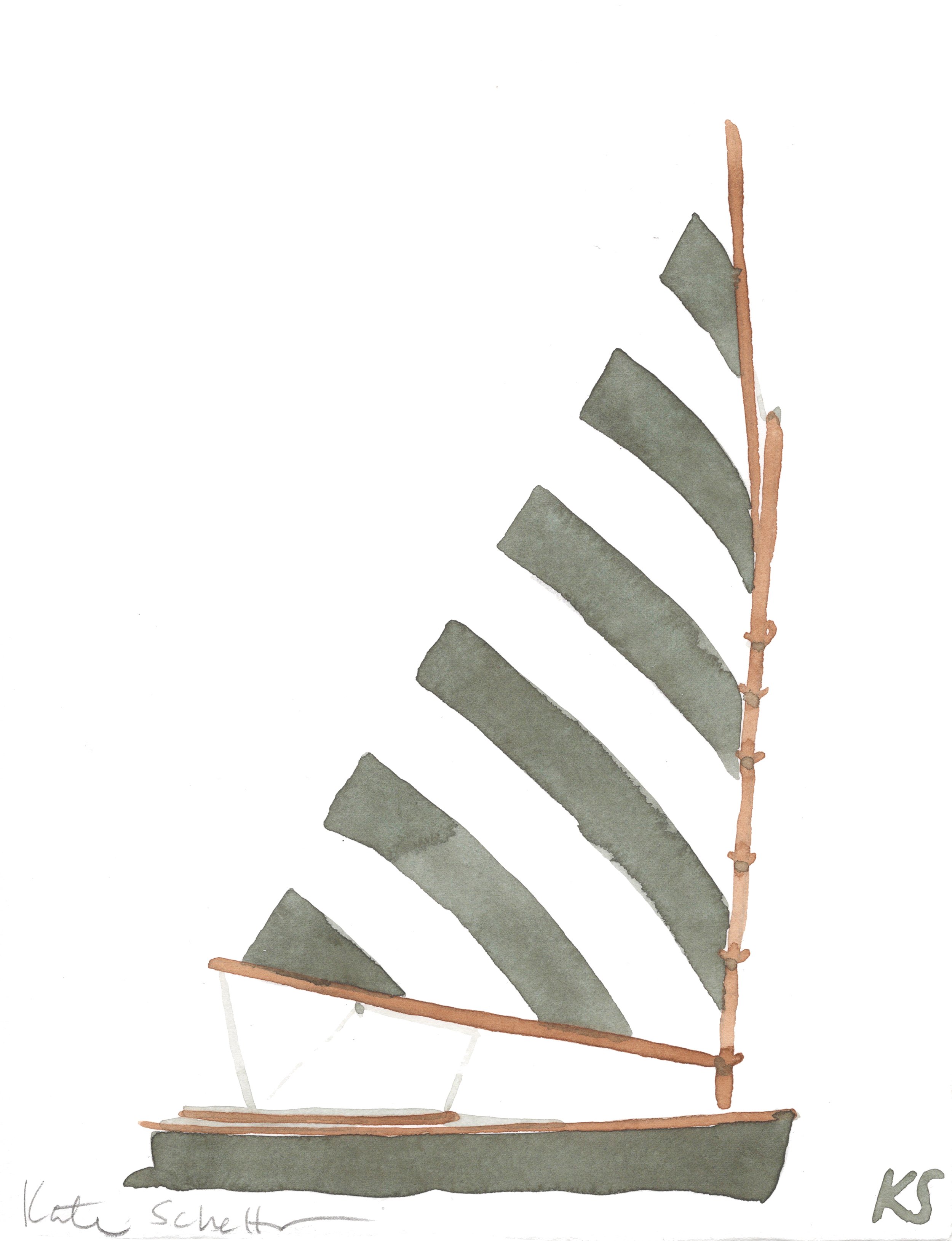 BEETLE CAT BLACK STRIPED SAIL