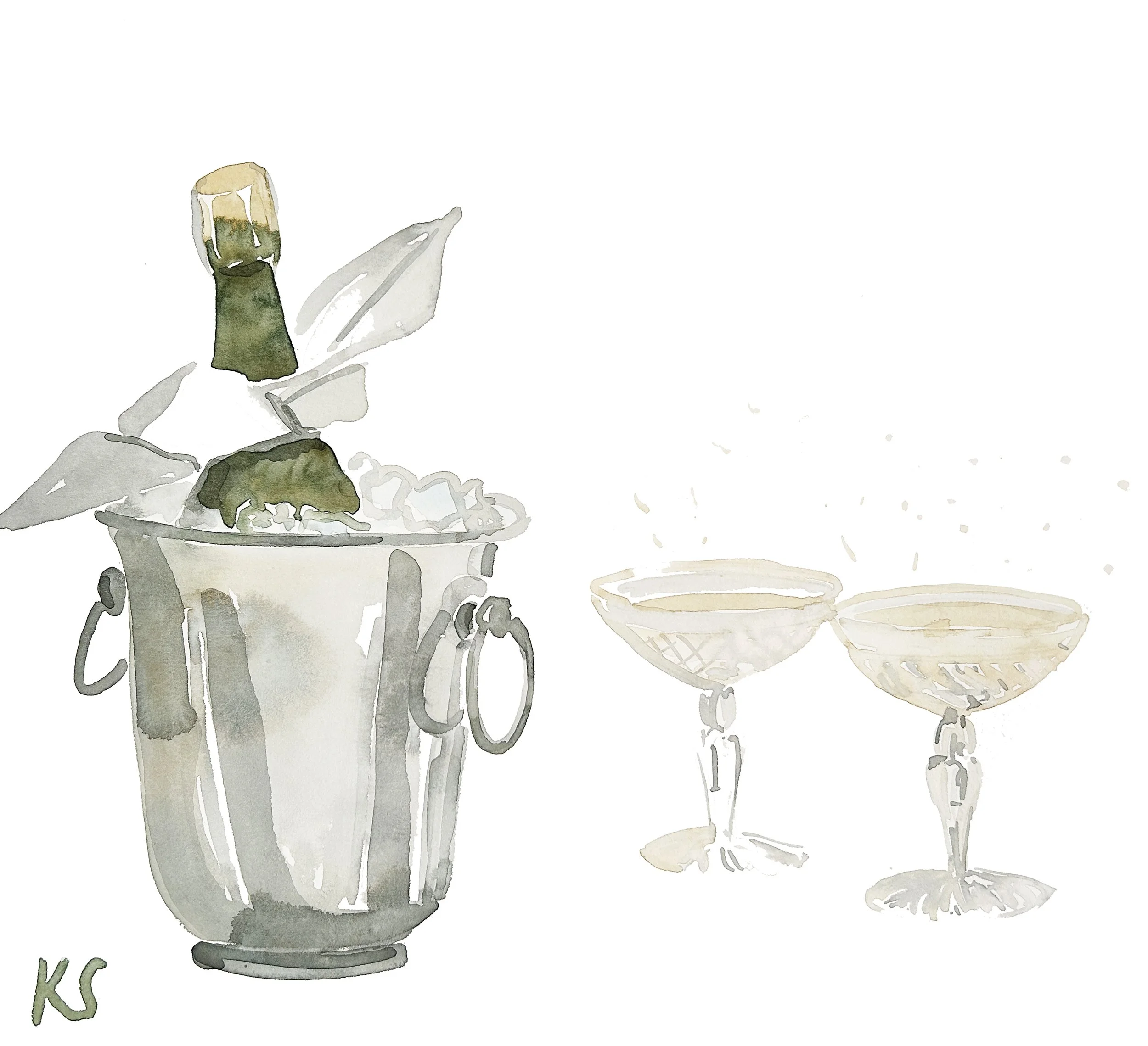 CHAMPAGNE CHILLING TWO COUPS 14" X 12.75"_R.jpg