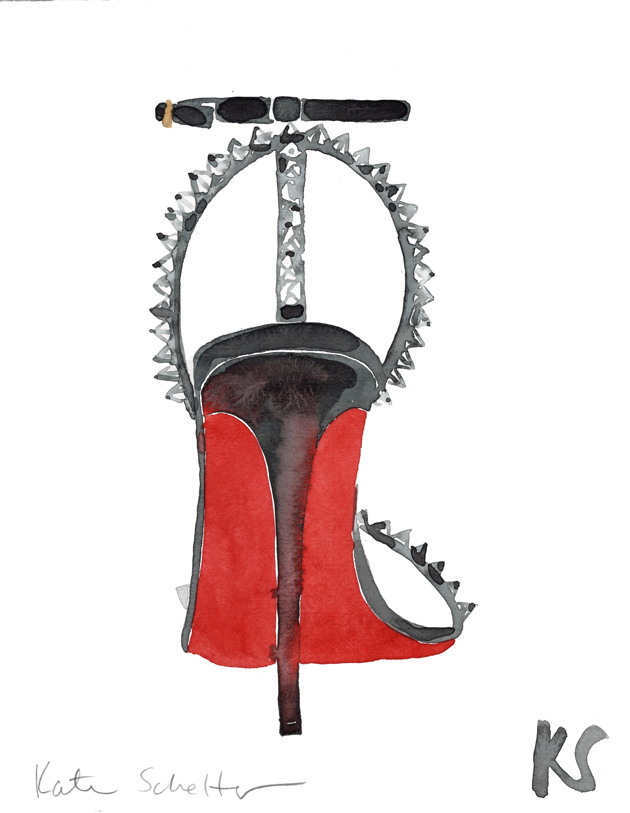 LOUBOUTIN-STRAPPY-STUDDED-STILETTO-REAR-Kate-Schelter-watercolor-8%22X10%22_400DPI_R.jpg
