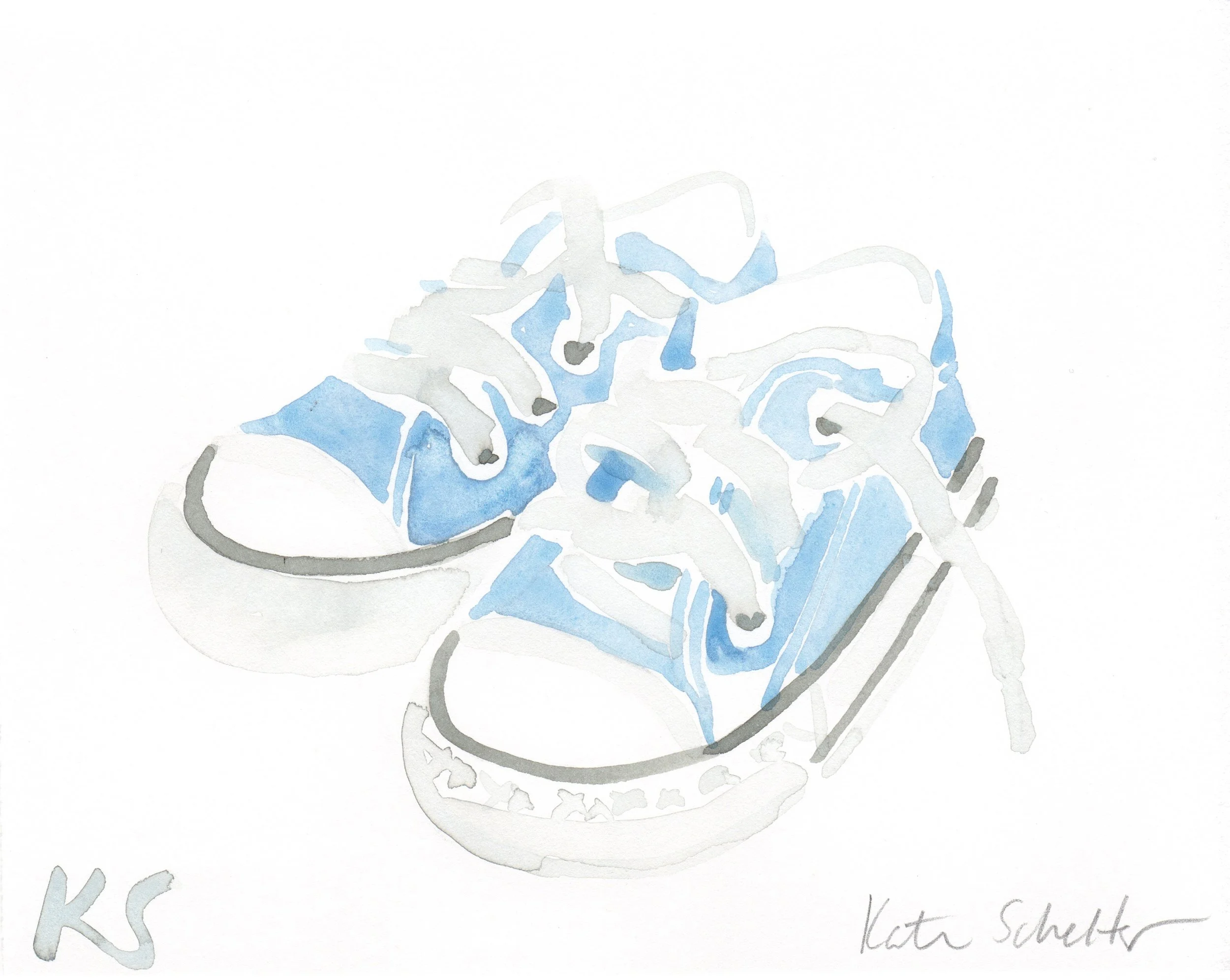 KIDS BLUE CONVERSE CHUCK TAYLORS | 7.25" X 5.5"