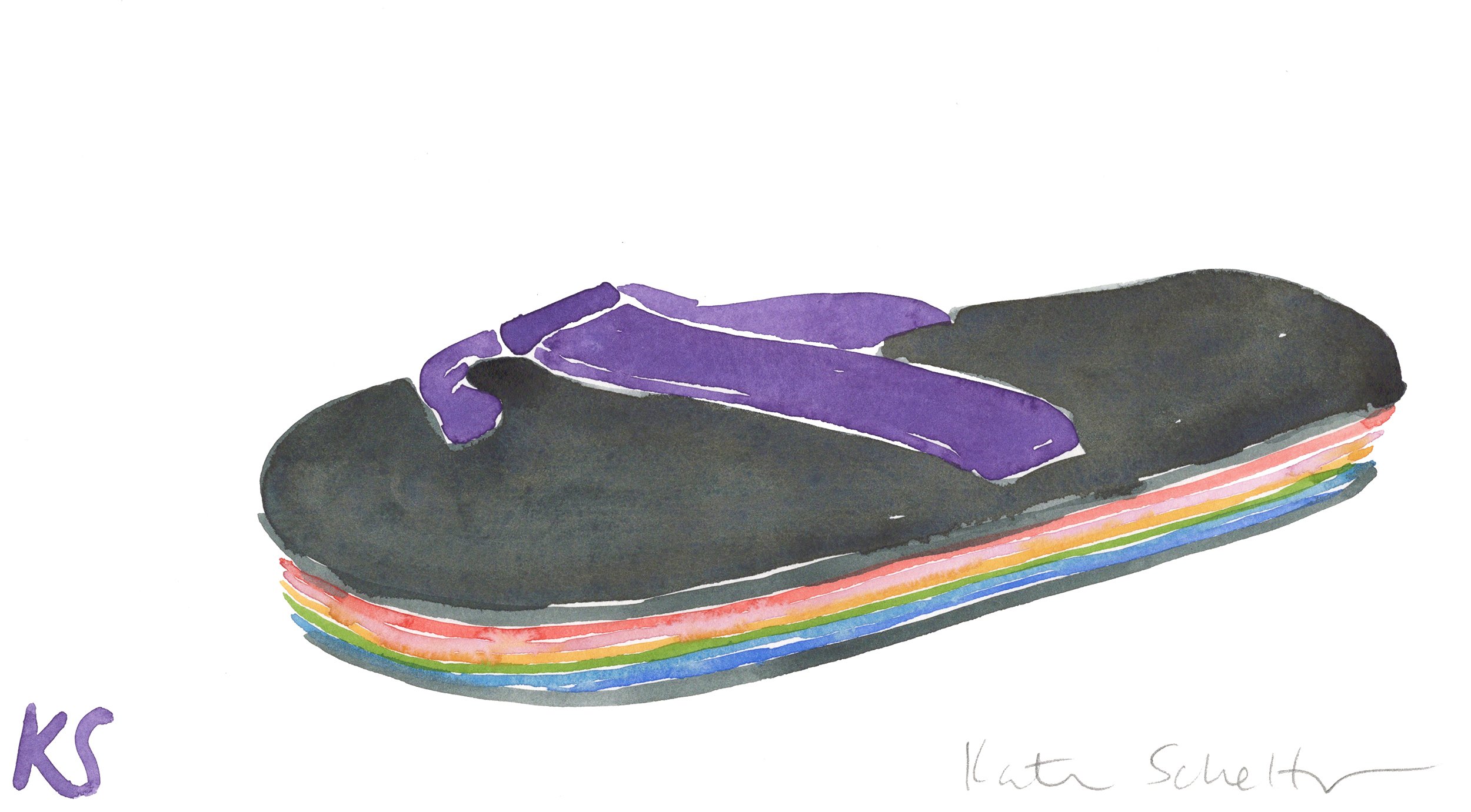 RAINBOW FLIP FLOP PURPLE