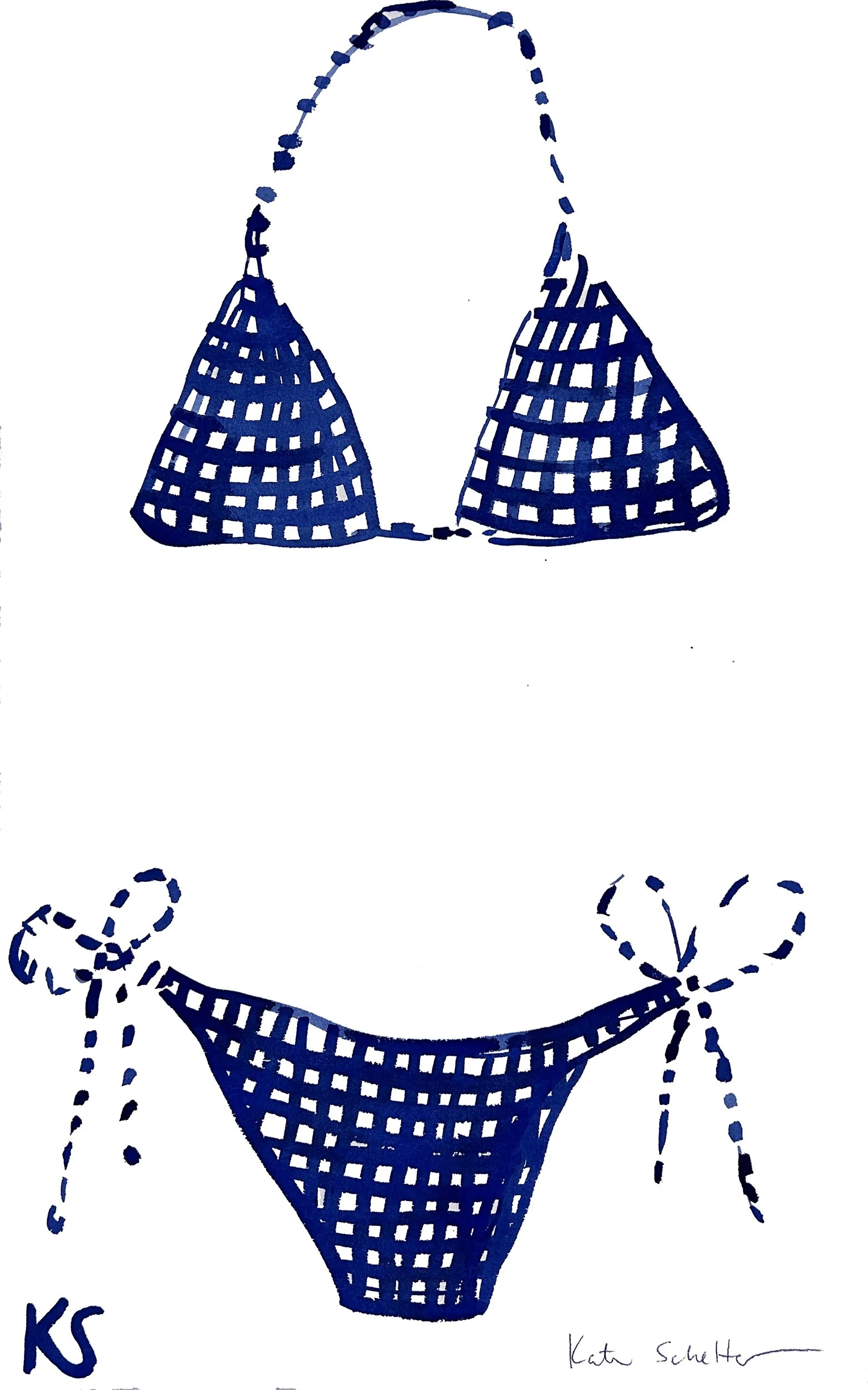 GINGHAM BIKINI MAINE NAVY 14" X 22.5".jpg
