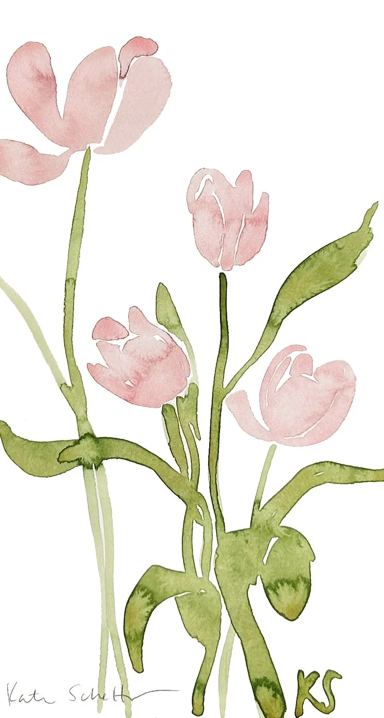 TULIPS PINK | 7" X 13"