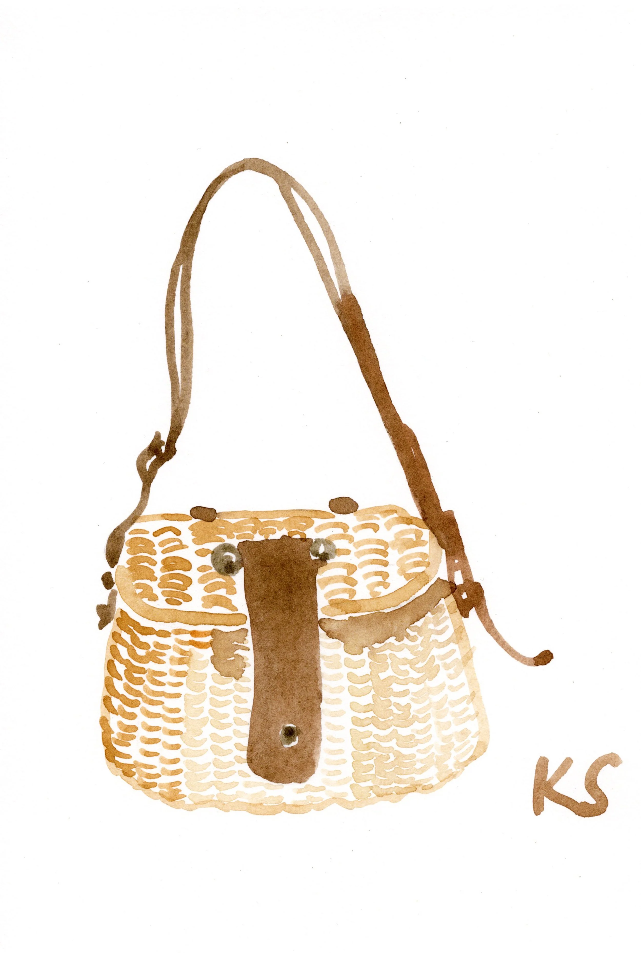 WICKER FISHING CREEL  | 5" X 7.25"