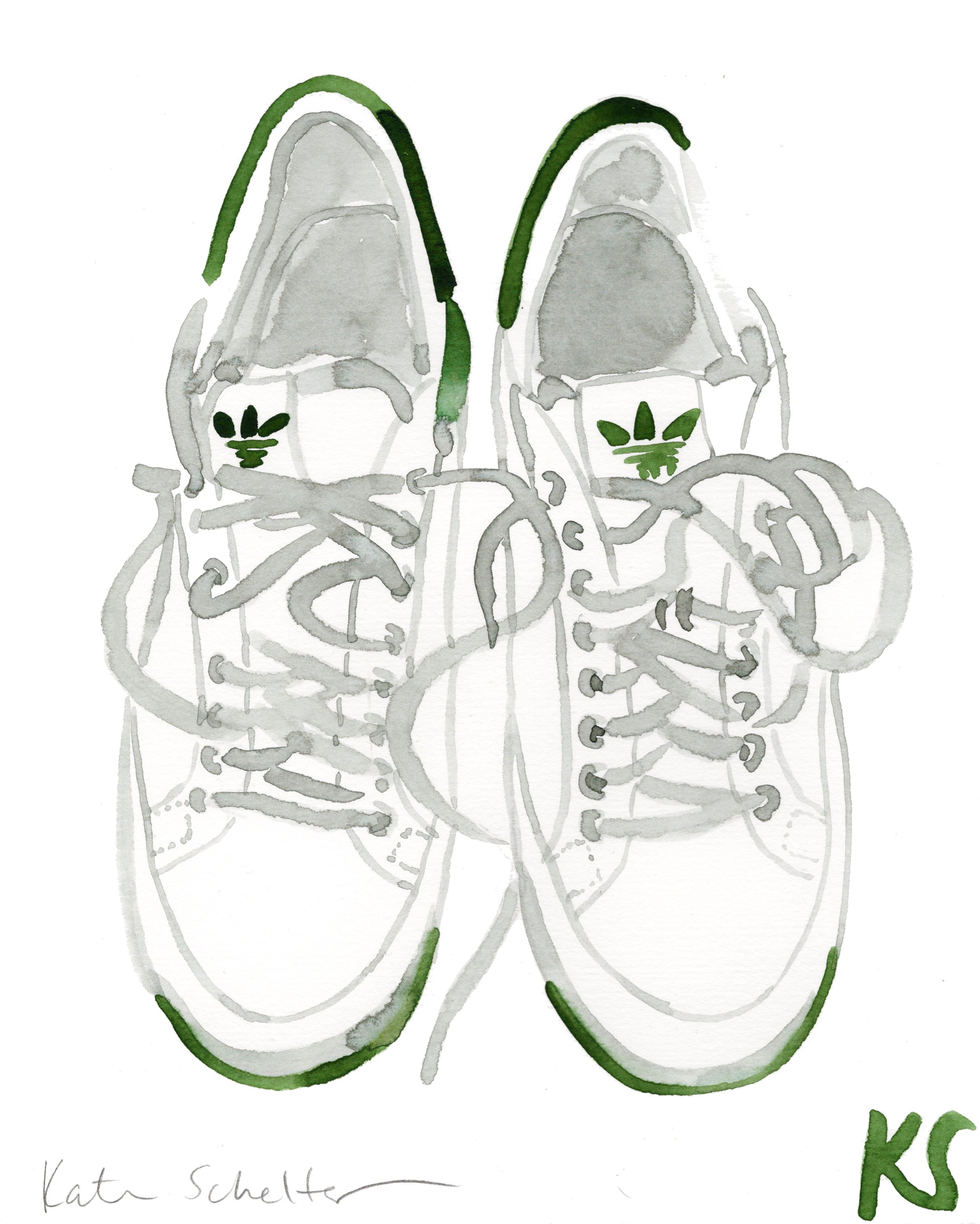 ROD LAVERS UNTIED LACES GREEN