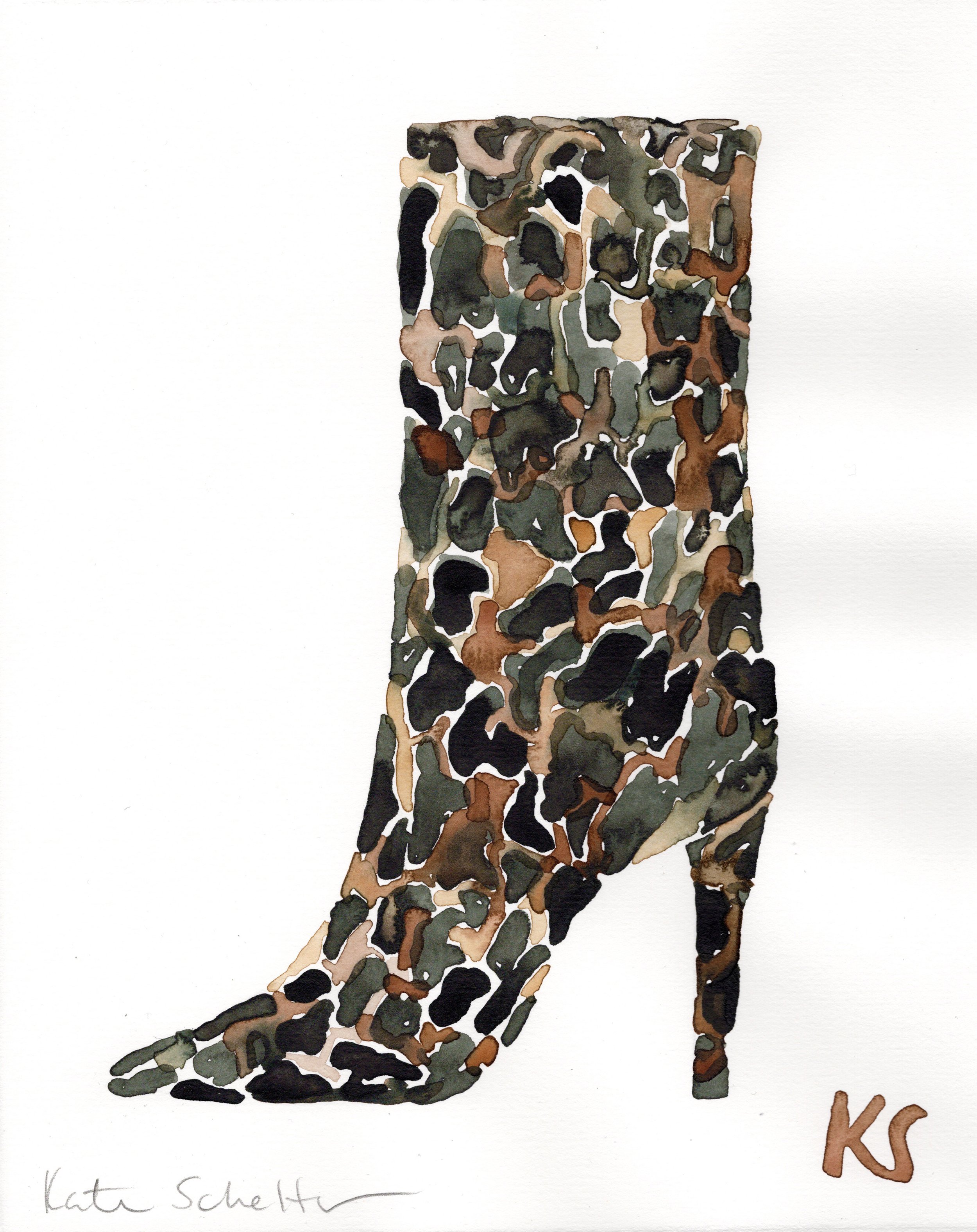 STILETTO BOOT LEOPARD PRINT