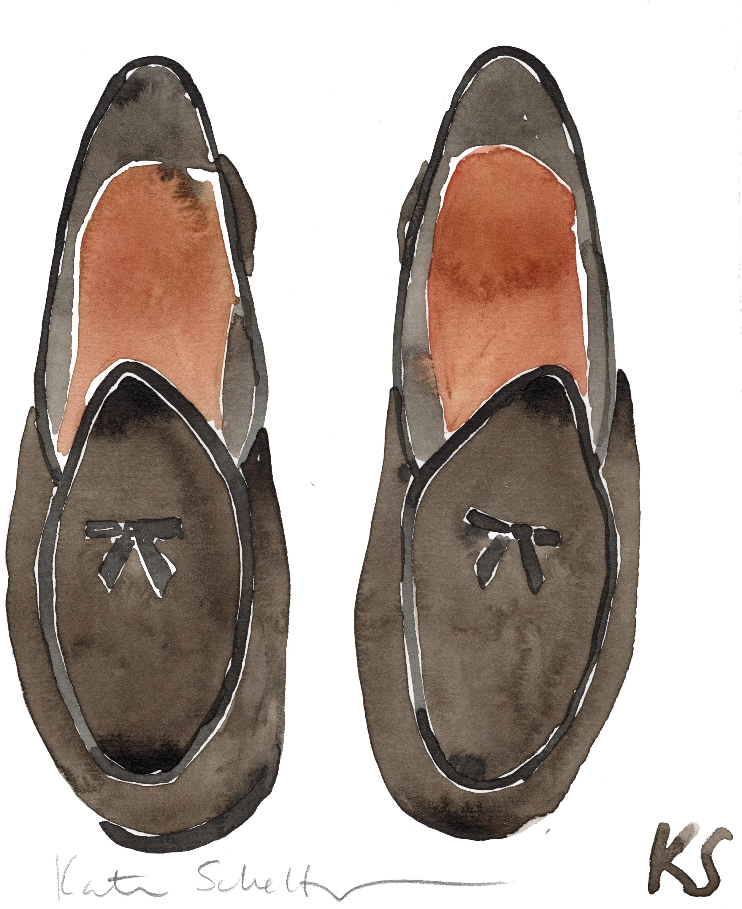 BELGIAN SHOES BROWN BLACK PIPING | 7.5" X 9.5"