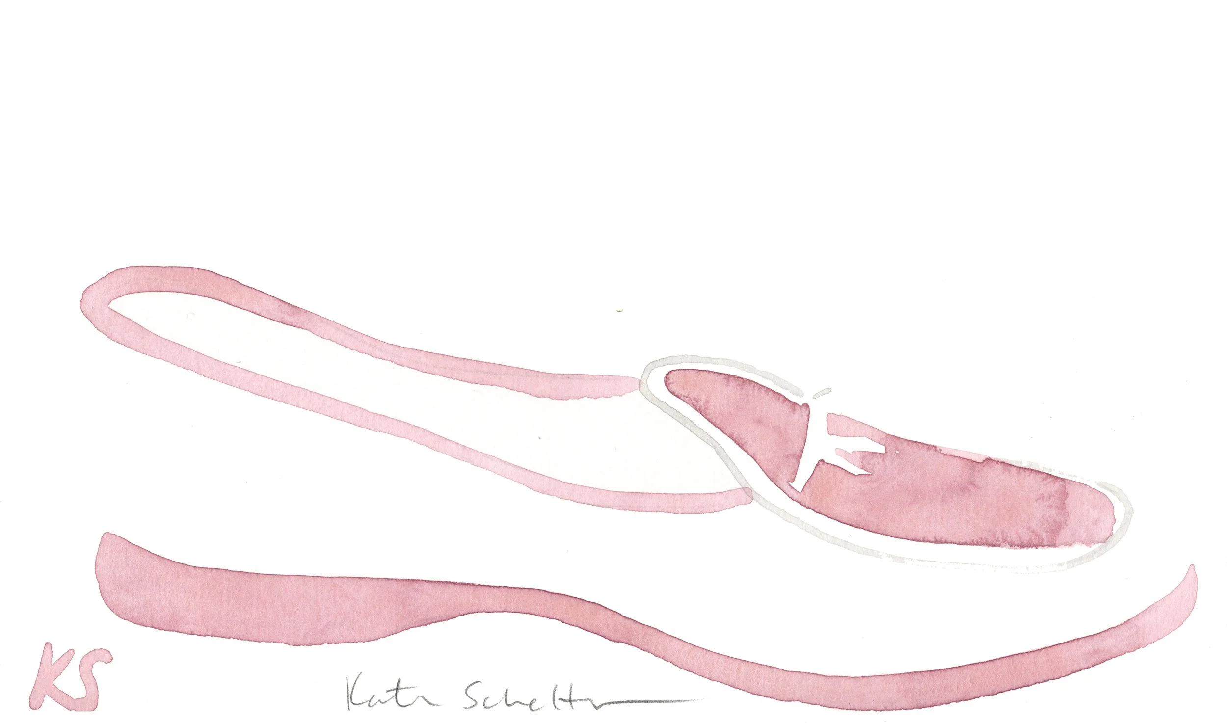 BELGIAN SHOE PINK WHITE | 10" X 6"