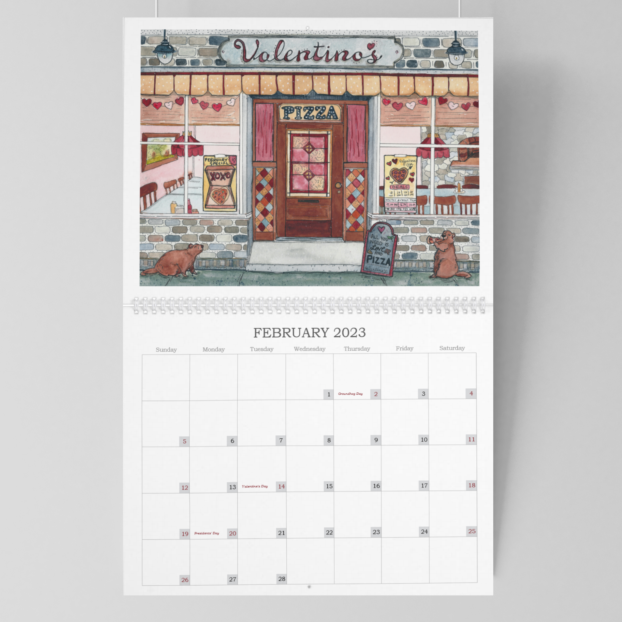 February Calendar Page