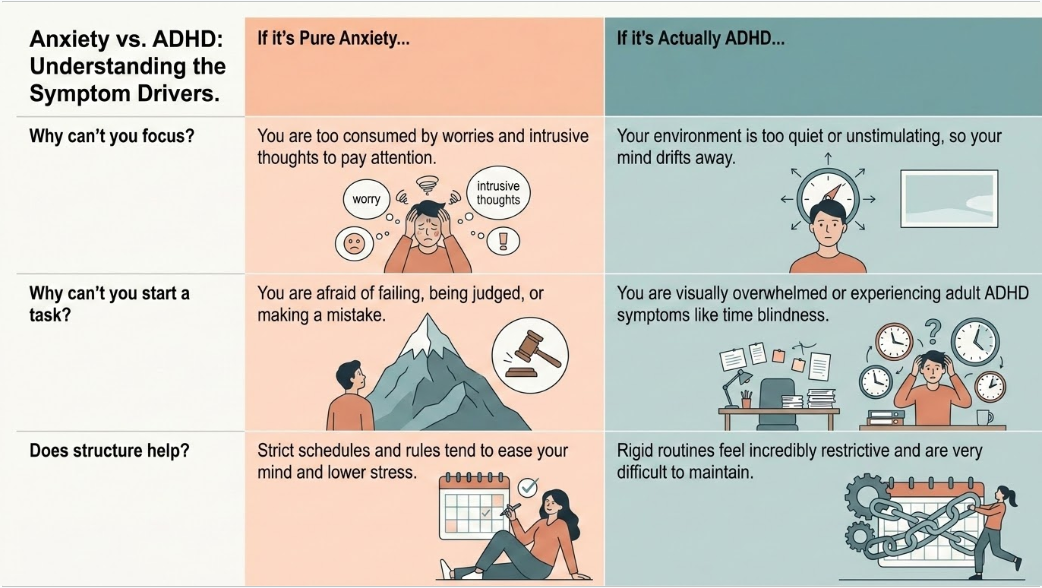 ADHD vs. Anxiety: How to Tell the Difference in Adults</span>