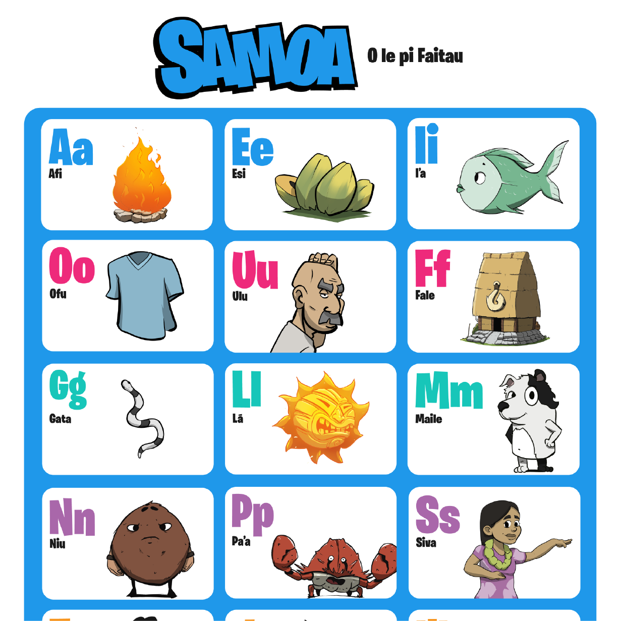 Samoan ABC Chart