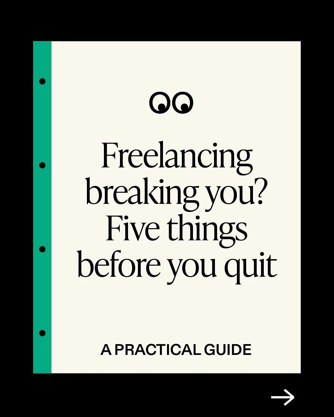 Freelancing isn&rsquo;t easy. And if you&rsquo;ve hit that &ldquo;should I just quit?&rdquo; well, you&rsquo;re in good company. 👀

For a recent Dear Boom, we asked our community what they&rsquo;d tell someone who's been freelancing for 3 years and 