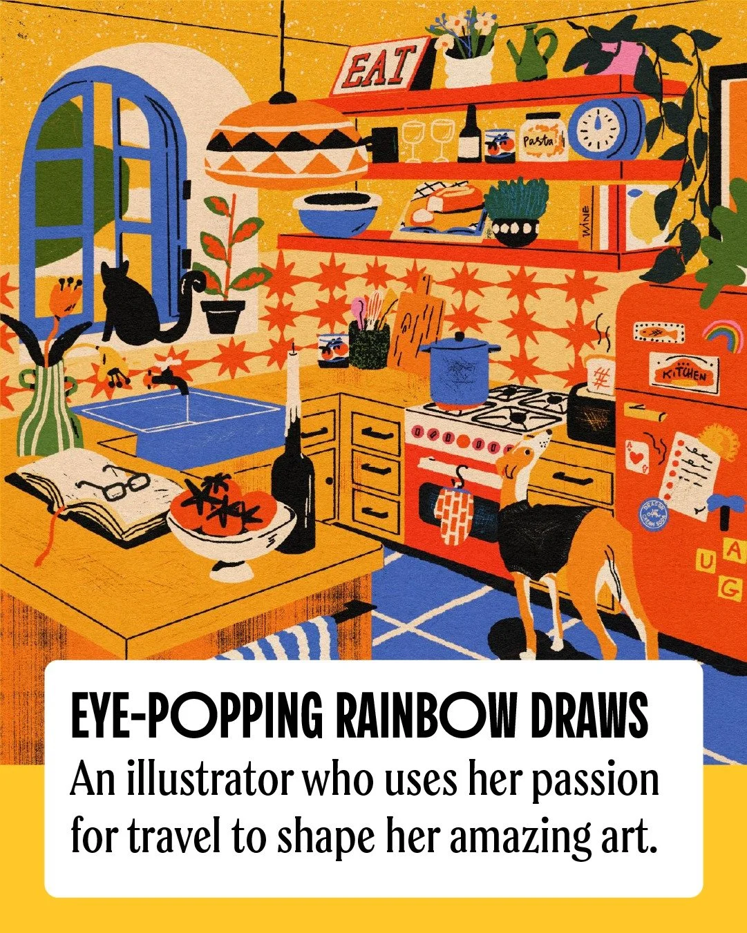 From Shanghai to Liverpool, and everywhere in between 🌍✨👀

Illustrator Yufei Yang, aka Rainbow Draws (@rainbow.illustrator), has turned her love of travel into a bold, joyful body of work inspired by cultures, colours, people and places around the 