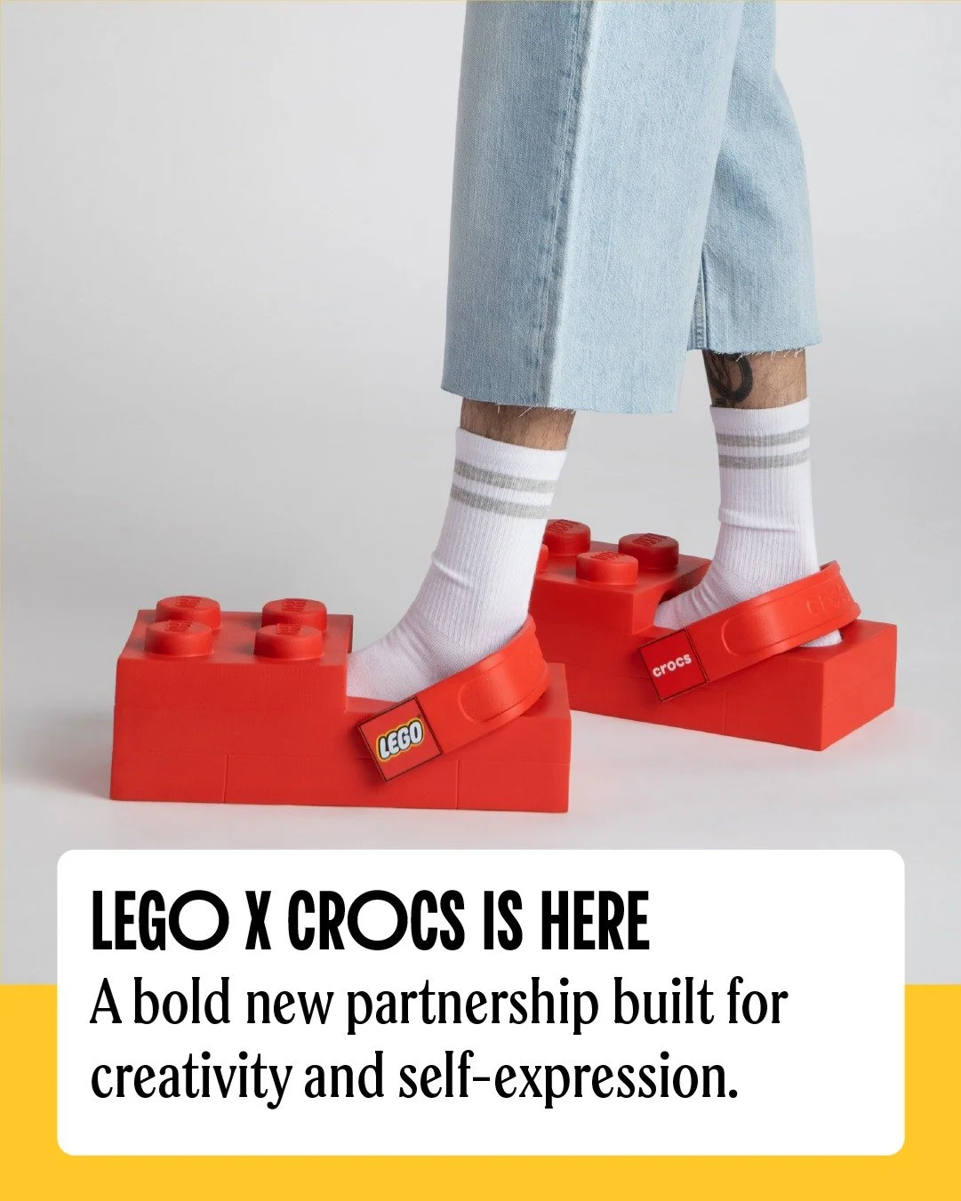 Well, this is wonderfully unusual. 👀

The @lego Group and @crocs have just announced a multi-year global partnership, bringing together two brands that thrive on play, personalisation, and standing out from the crowd.

First up is the LEGO Brick Clo