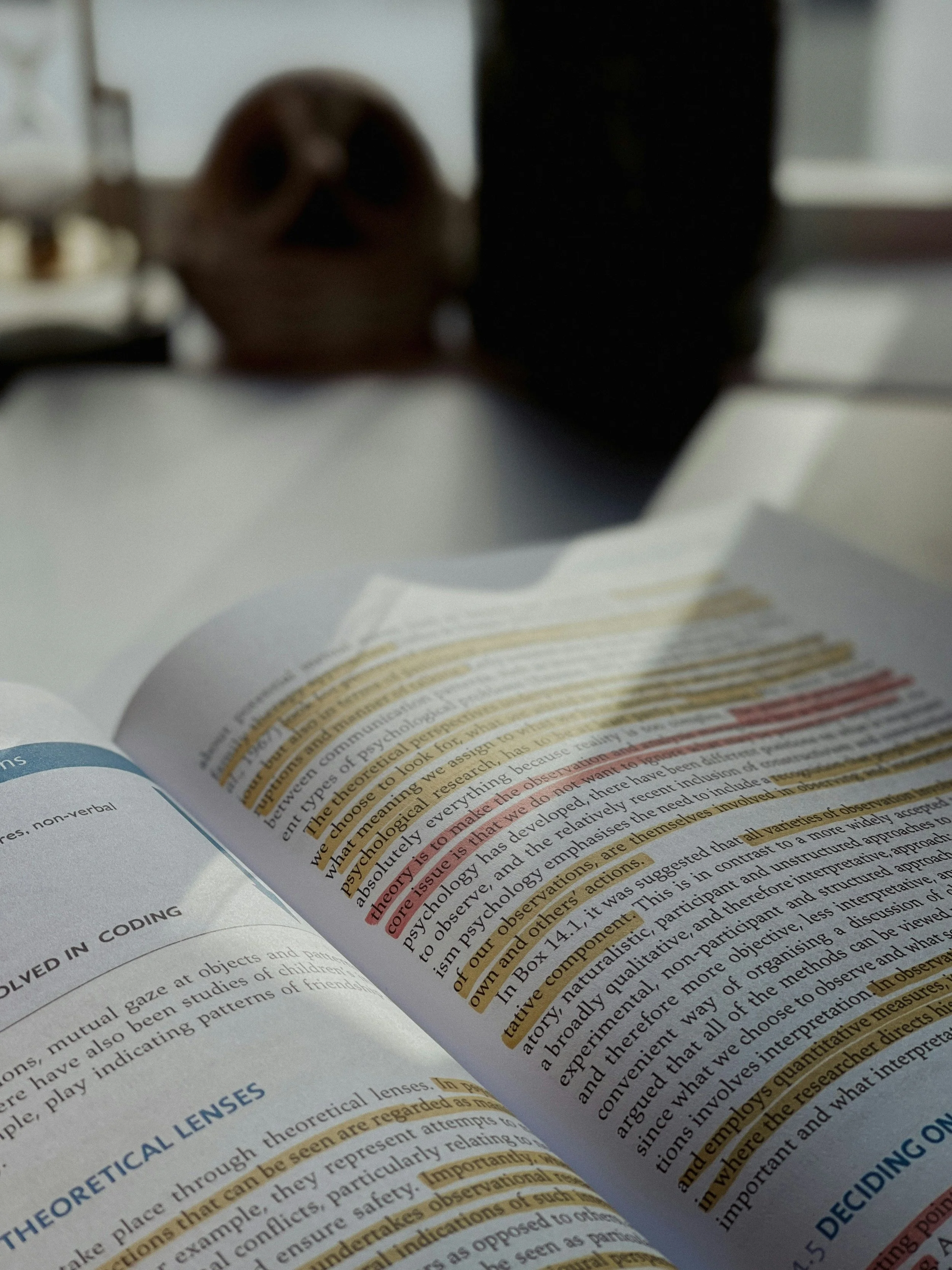 A close-up of an open book