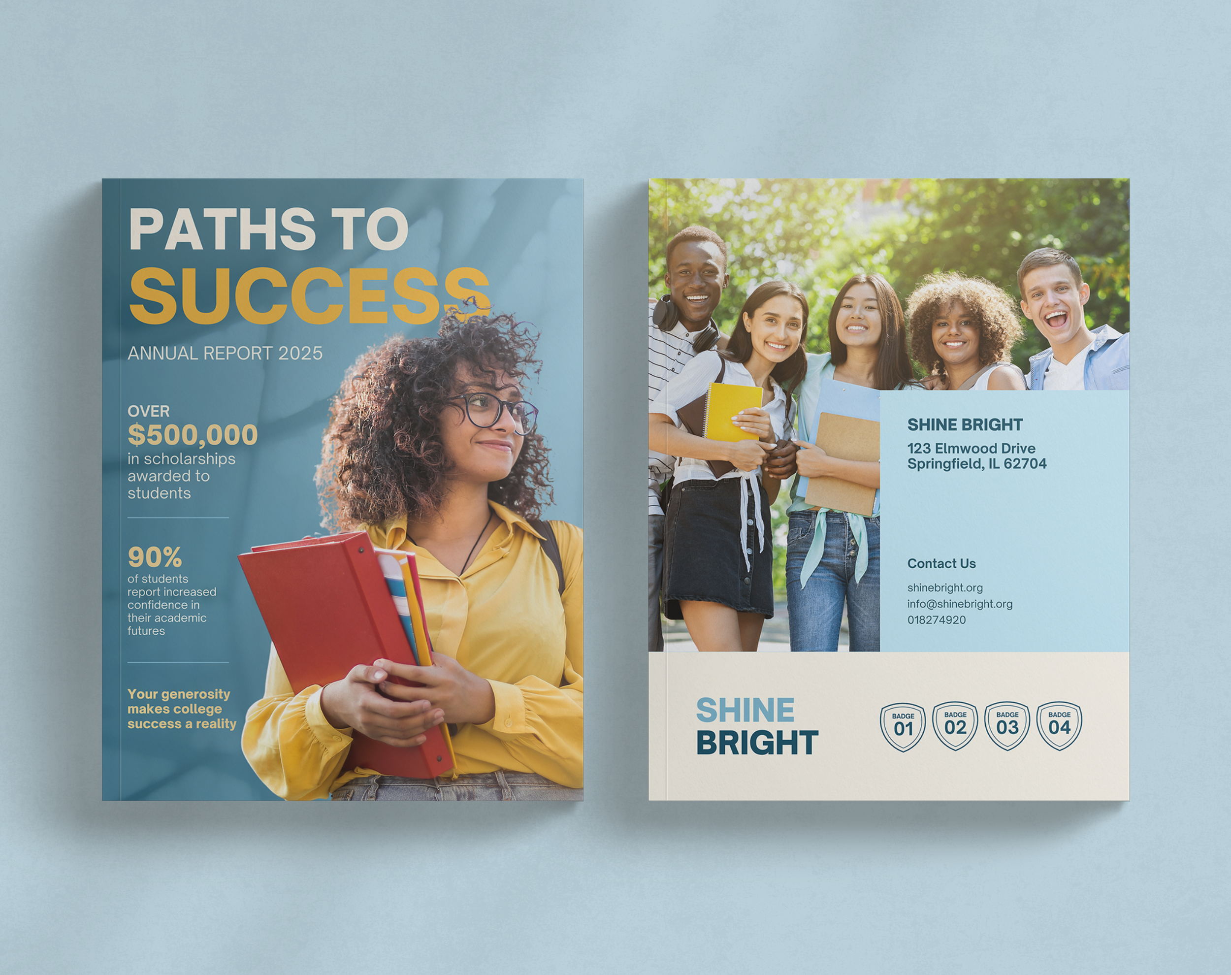 Bold Monochromatic Annual Report Template Kit