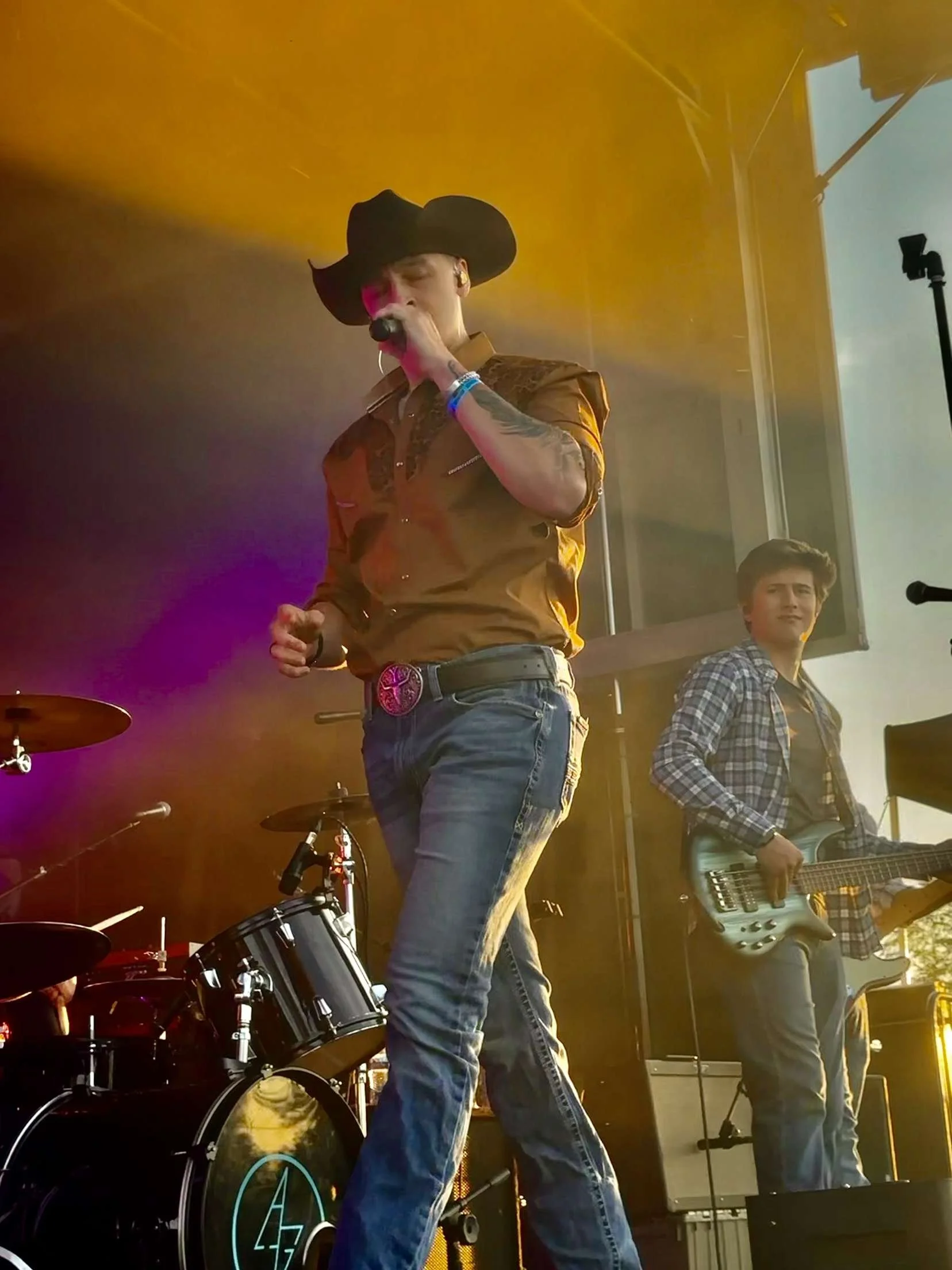 Logan singing - Casey Popcorn Fest