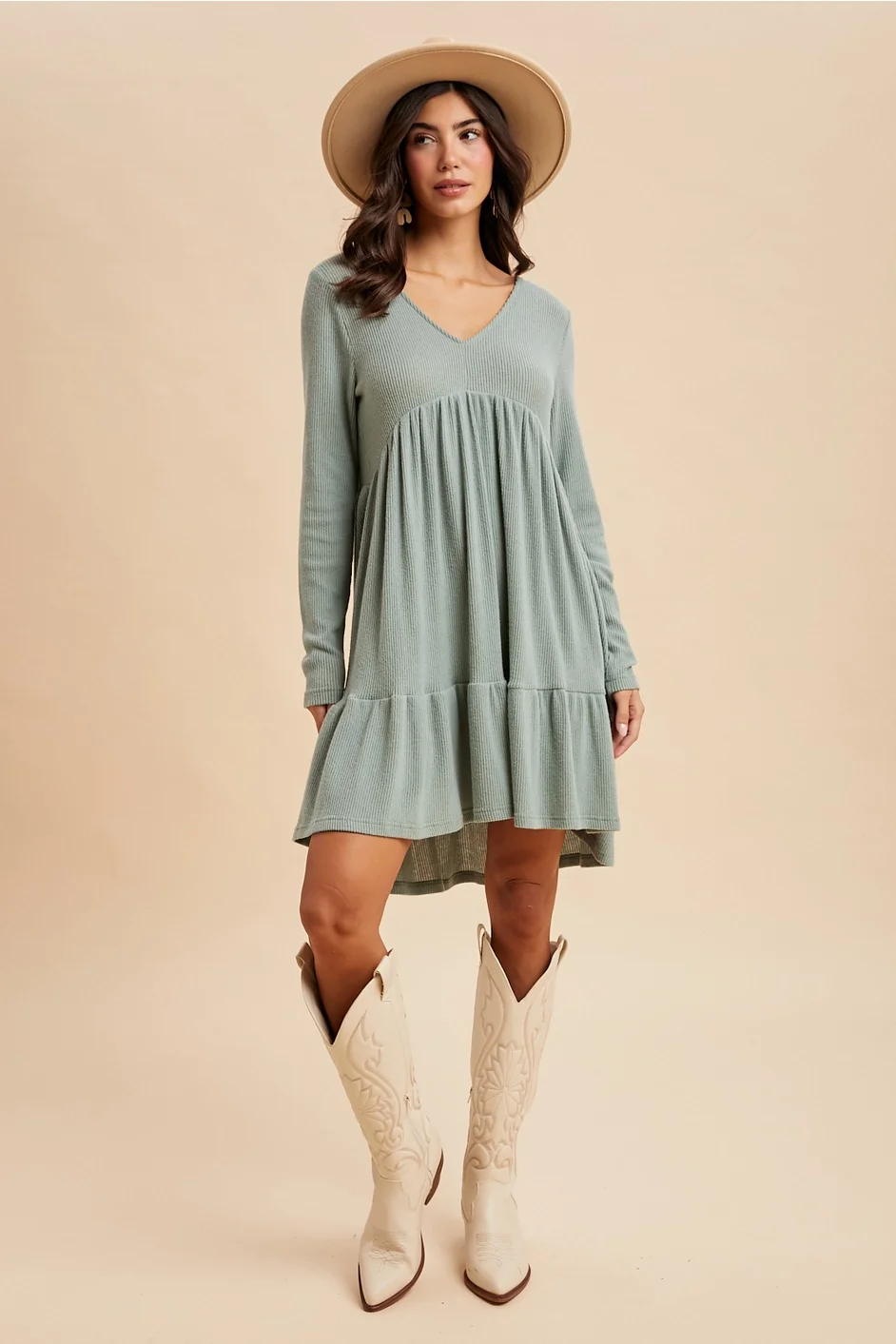 Hacci Babydoll Mini Dress