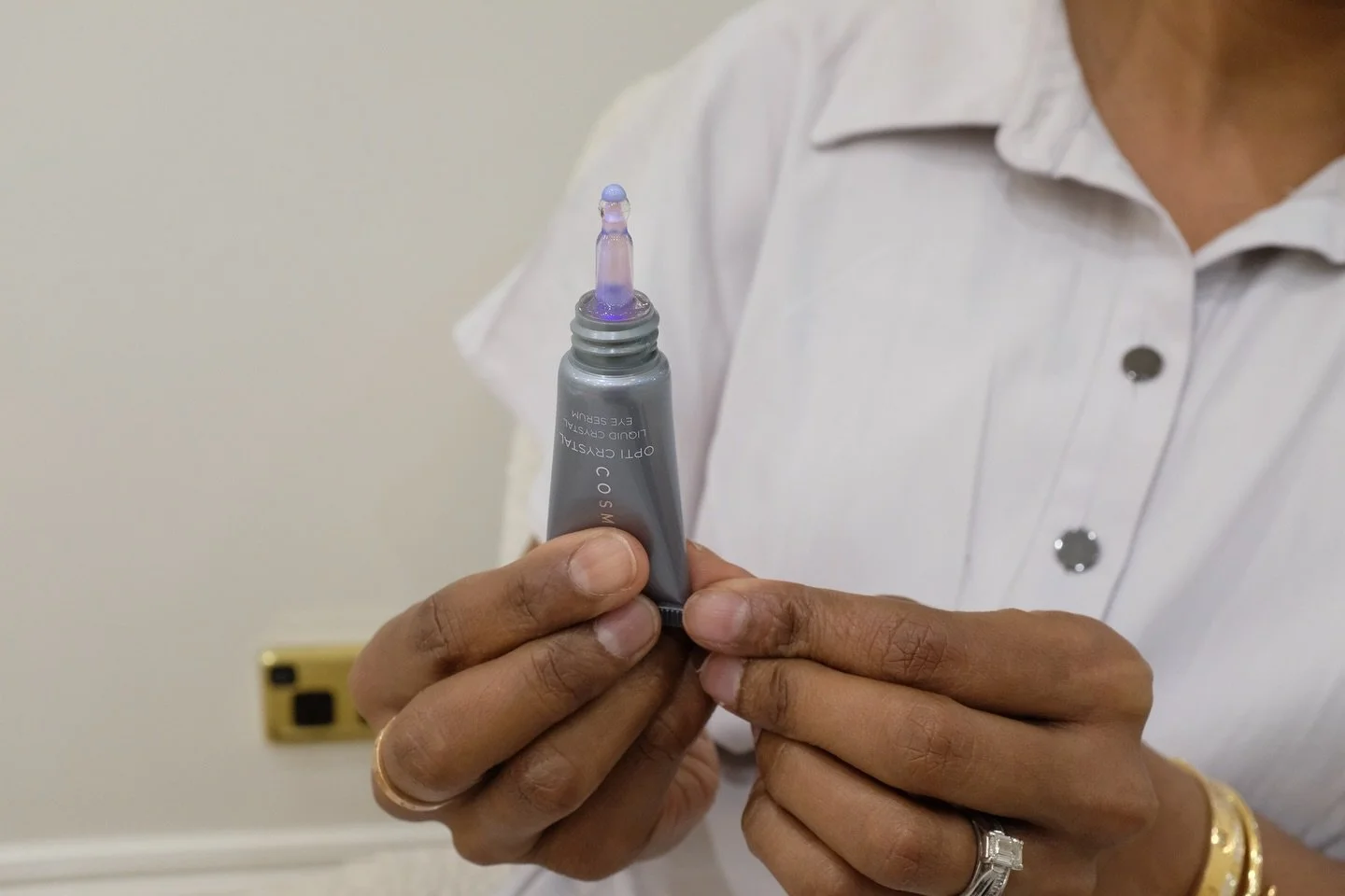 Opticrystal eye serum. A wondrous eye care product from Cosmedix, available in clinic x