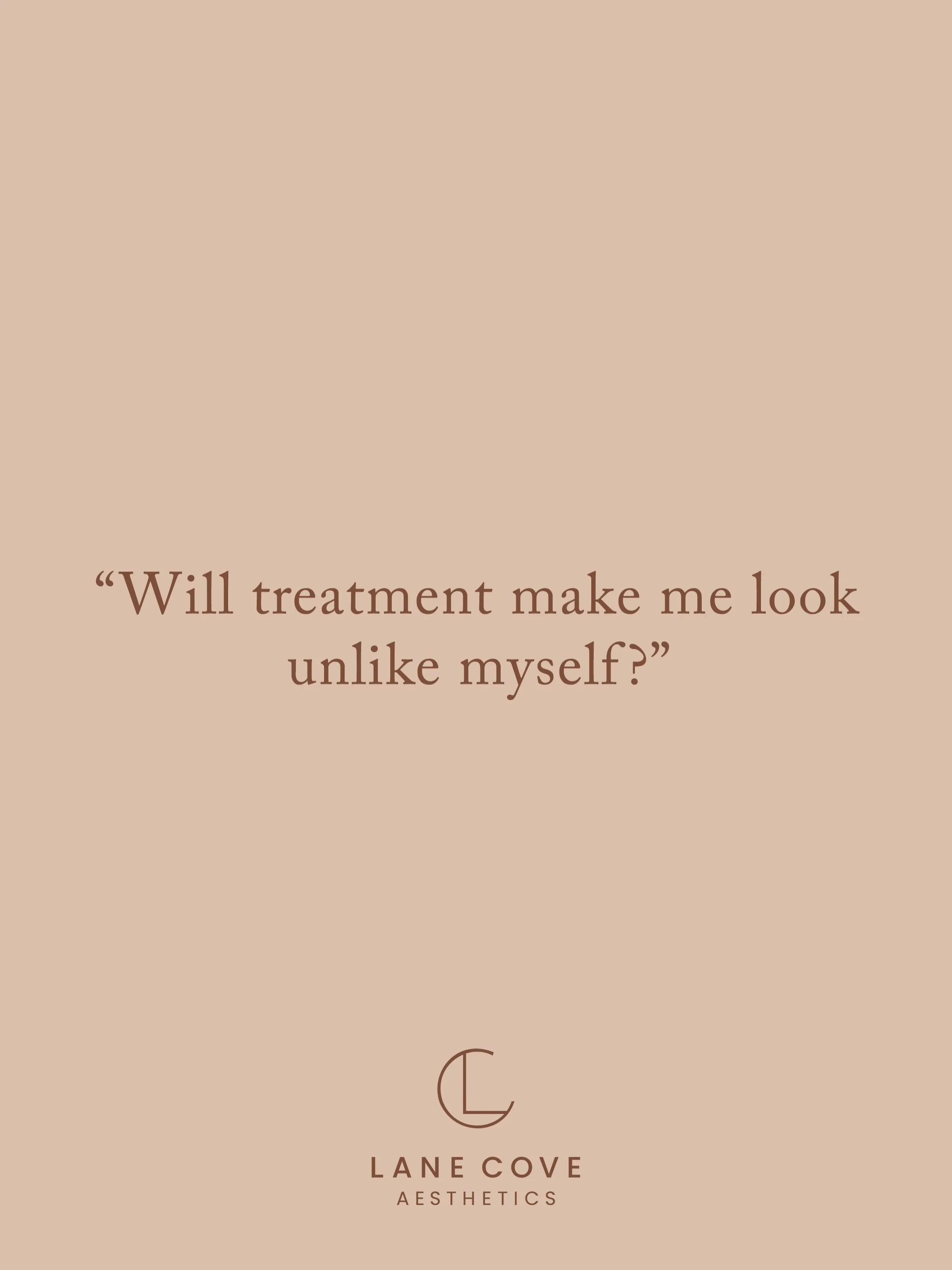 &ldquo;Will treatment make me look unlike myself?&rdquo; In short, no. Not with proper practice and clear intentions.⭐️