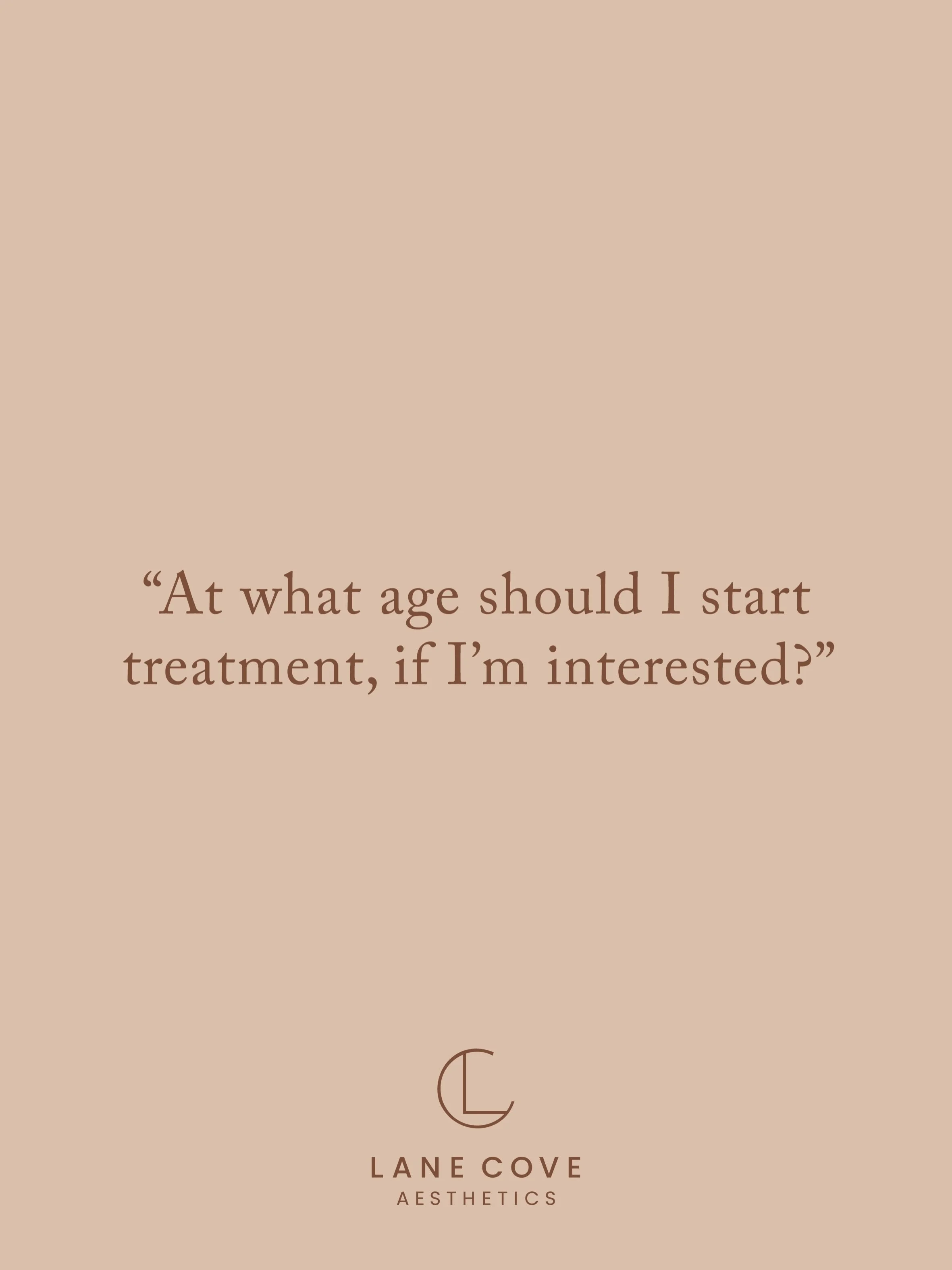 Another FAQ; &ldquo;When should I start treatment?&rdquo;
