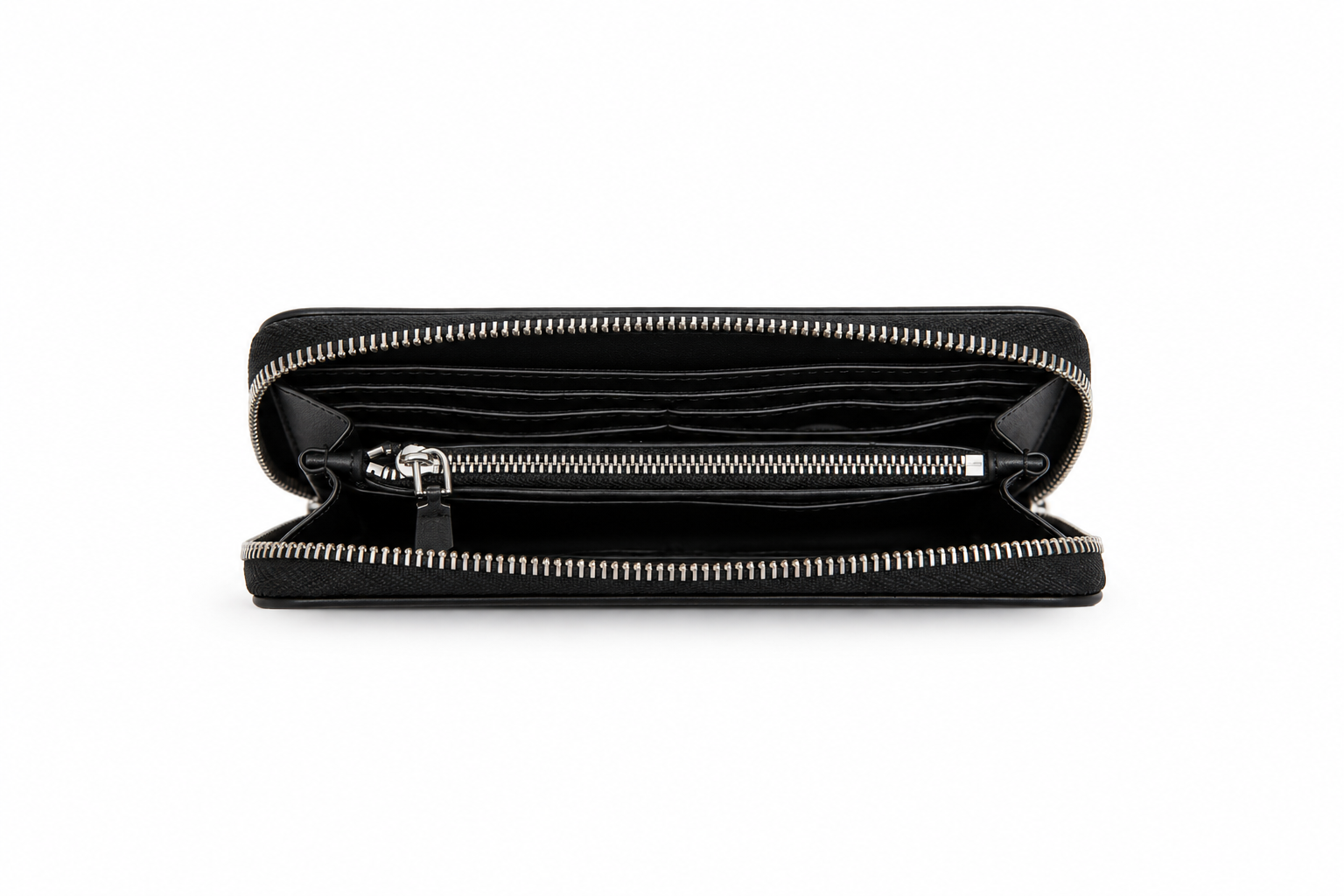 chat Open Black Leather Wallet.png